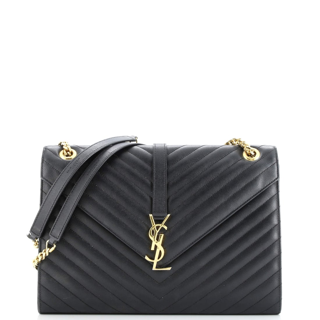 Large Saint Laurent Classic Monogram Envelope Satchel Matelasse Chevron Leather: Large Saint Laurent Classic Monogram Envelope Satchel Matelasse Chevron Leather This listing features Large Saint Laurent Classic Monogram Envelope Satchel Matelasse Chevron Leather. Item specifics