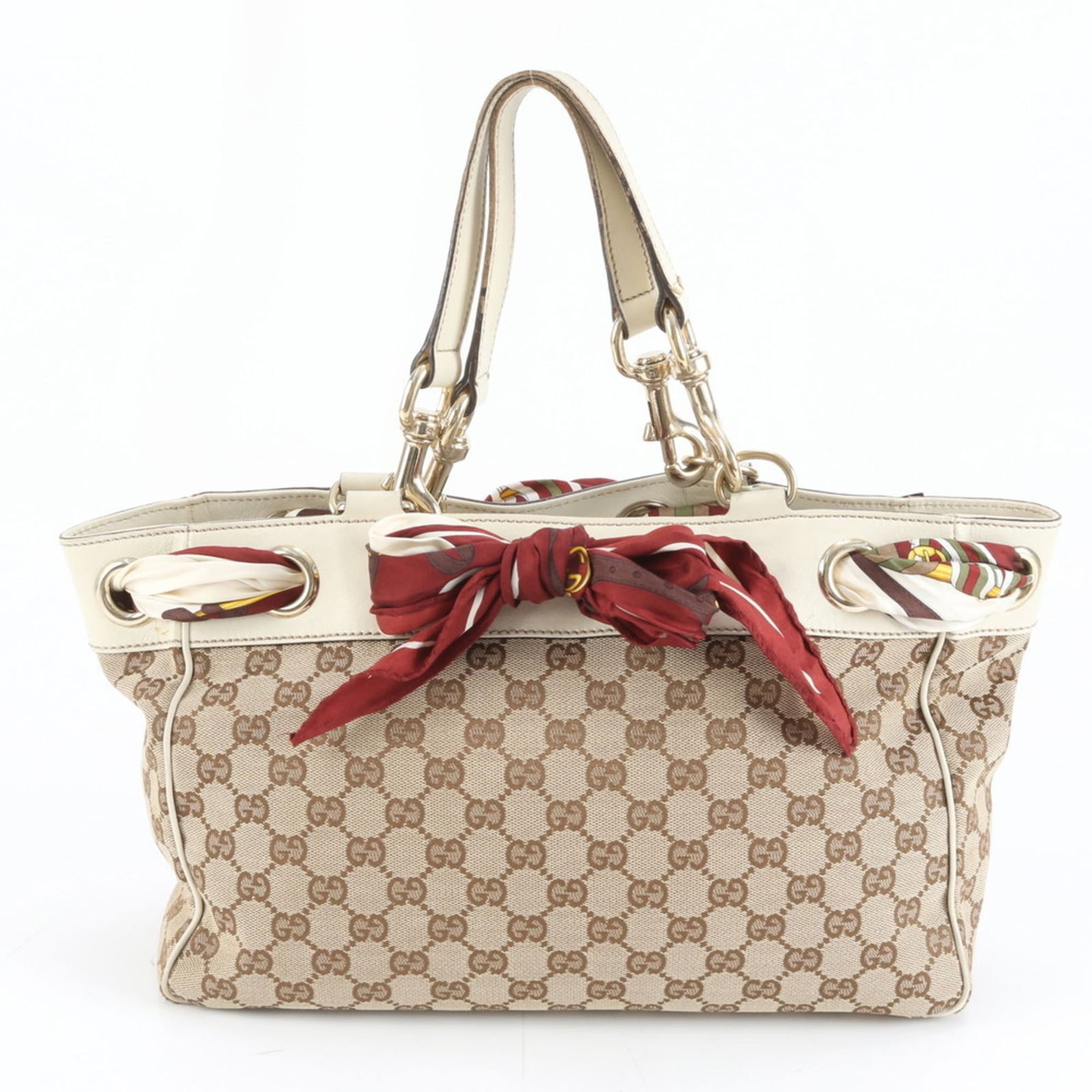 Canvas - Gucci Tote Bag Leather: Canvas - Gucci Tote Bag Leather This listing features Canvas - Gucci Tote Bag Leather. Item specifics are provided below. Item Specifics: Brand: Gucci Type: Tote Bag Material: Leather , Canvas Color: