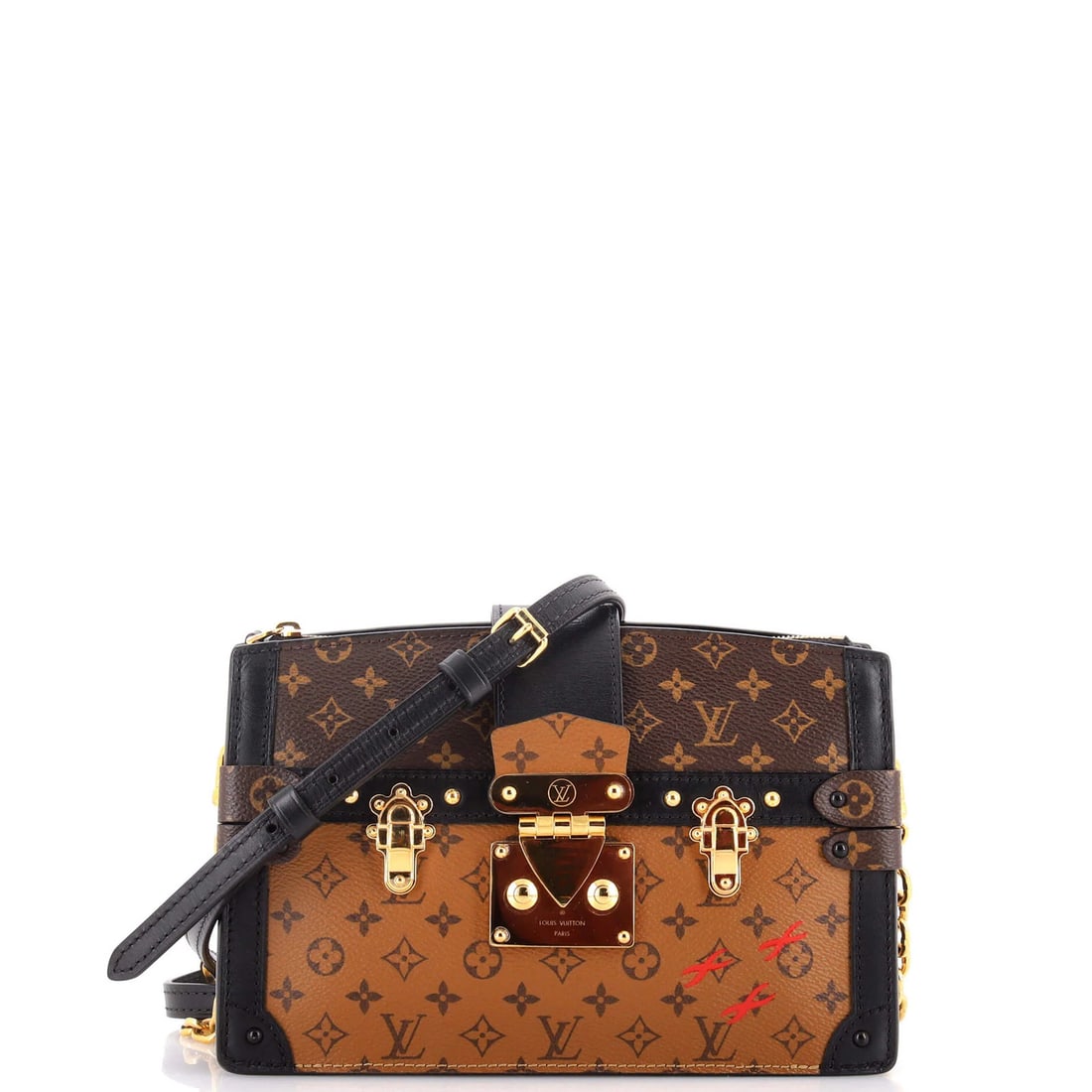 Canvas Louis Vuitton Trunk Clutch Reverse Monogram: Canvas Louis Vuitton Trunk Clutch Reverse Monogram This listing features Canvas Louis Vuitton Trunk Clutch Reverse Monogram. Item specifics are provided below. Item Specifics: Brand: Louis Vuitton Ext