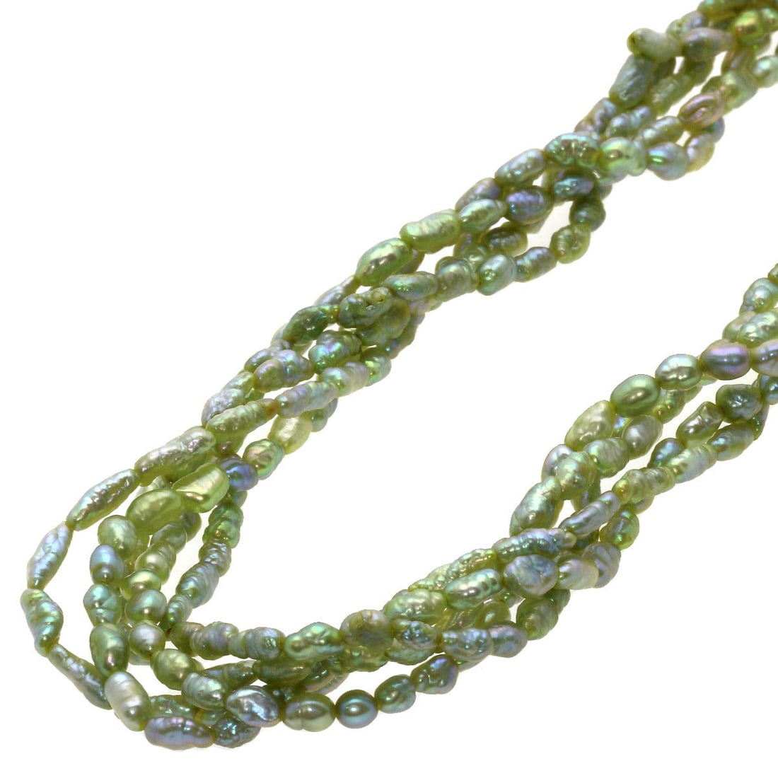 30.1g Freshwater Pearl 5 strands Necklace Silver (1 of 5)