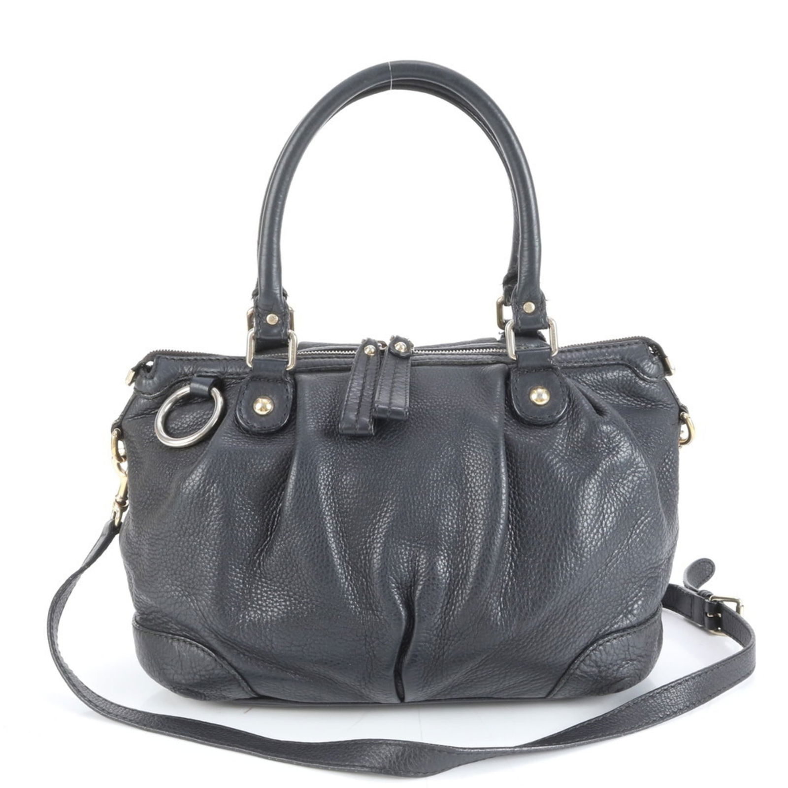 Leather Gucci Shoulder Bag: Leather Gucci Shoulder Bag This listing features Leather Gucci Shoulder Bag. Item specifics are provided below. Item Specifics: Brand: Gucci Type: Shoulder Bag Material: Leather Color: Black Gender: W