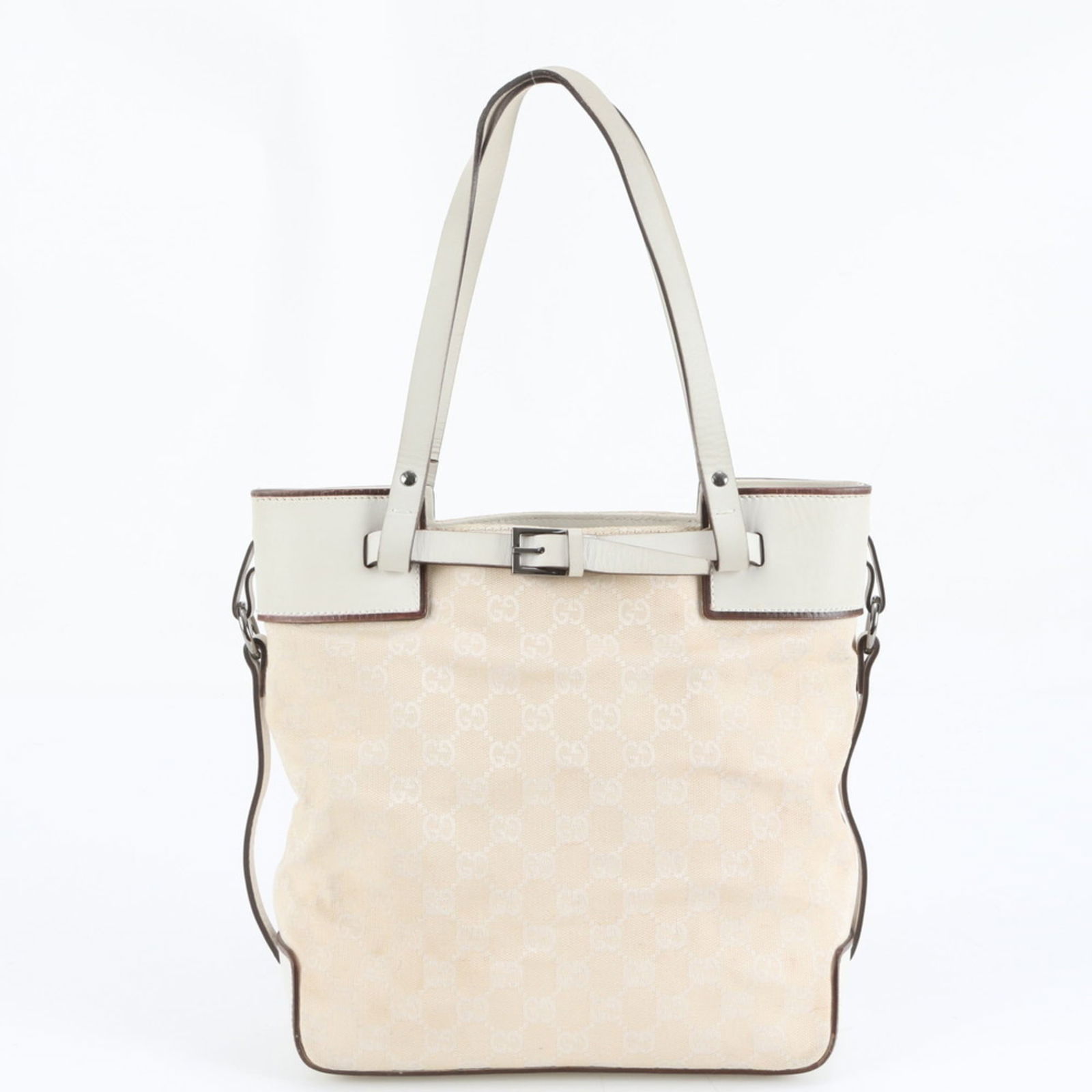 Canvas - Gucci Tote Bag Leather: Canvas - Gucci Tote Bag Leather This listing features Canvas - Gucci Tote Bag Leather. Item specifics are provided below. Item Specifics: Brand: Gucci Type: Tote Bag Material: Leather , Canvas Color: