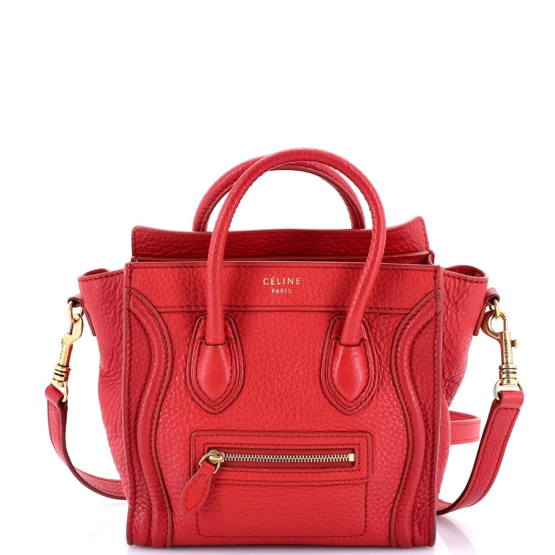 Nano Celine Luggage Bag Grainy Leather: Nano Celine Luggage Bag Grainy Leather This listing features Nano Celine Luggage Bag Grainy Leather. Item specifics are provided below. Item Specifics: Brand: Celine Exterior Material: Leather Style: