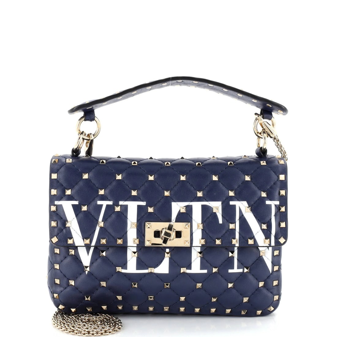 Medium Valentino Garavani VLTN Rockstud Spike Flap Bag Quilted Leather: Medium Valentino Garavani VLTN Rockstud Spike Flap Bag Quilted Leather This listing features Medium Valentino Garavani VLTN Rockstud Spike Flap Bag Quilted Leather. Item specifics are provided below.