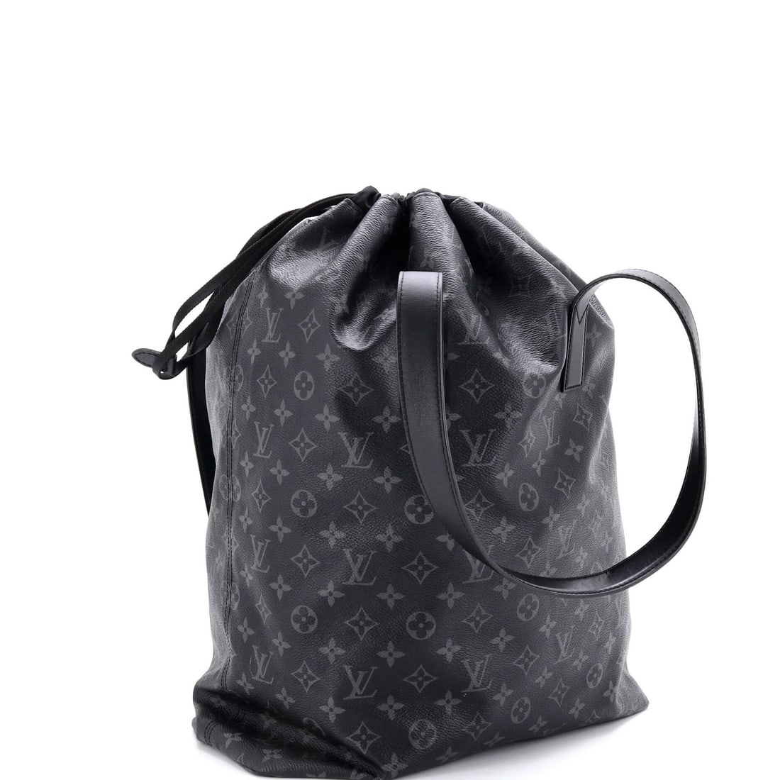 Canvas Louis Vuitton Cabas Light Drawstring Bag Monogram Eclipse - 3