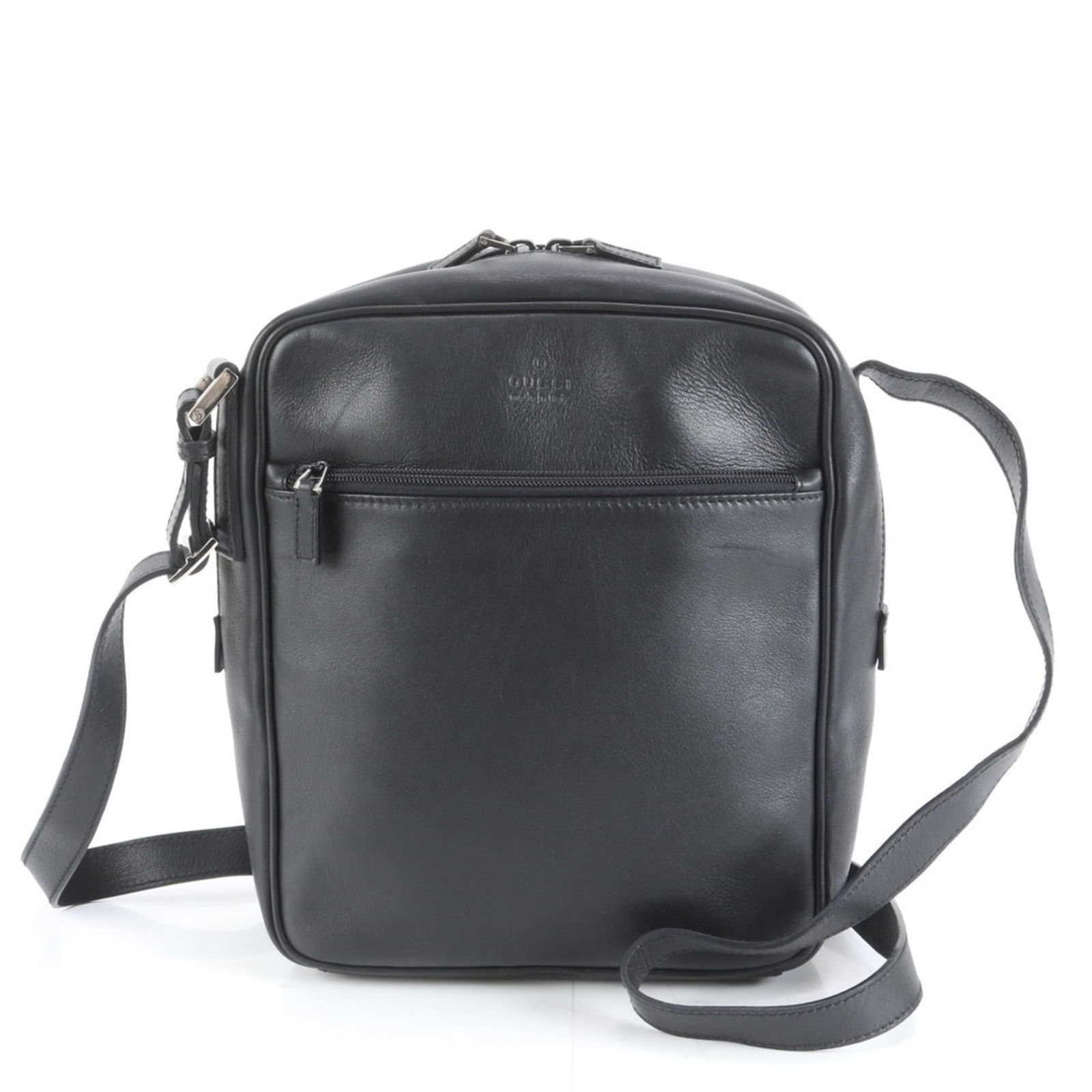 Leather Gucci Shoulder Bag: Leather Gucci Shoulder Bag This listing features Leather Gucci Shoulder Bag. Item specifics are provided below. Item Specifics: Brand: Gucci Type: Shoulder Bag Material: Leather Color: Black Gender: