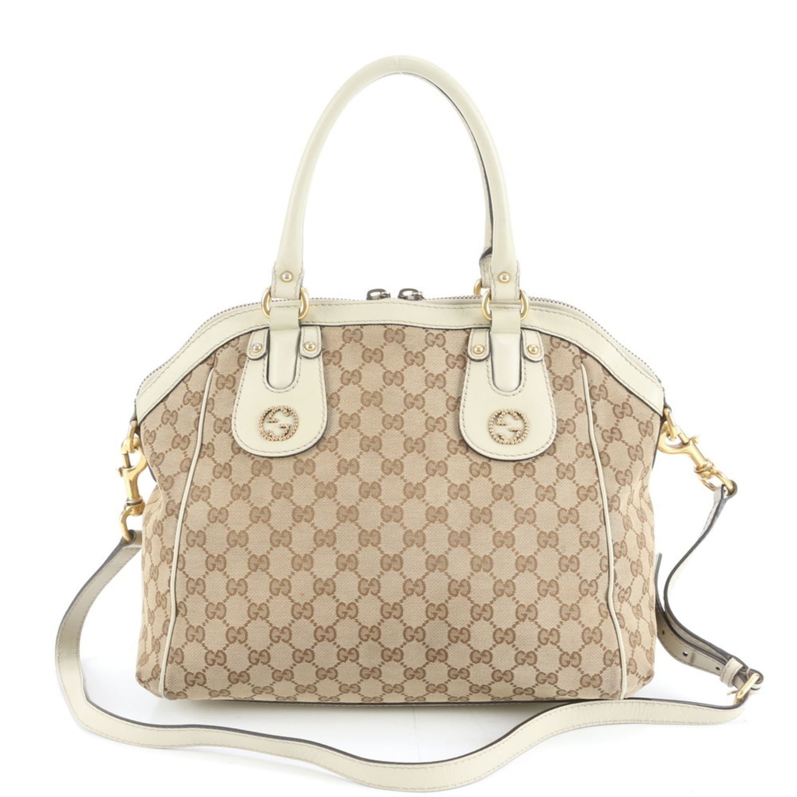 Canvas - Gucci Shoulder Bag Leather: Canvas - Gucci Shoulder Bag Leather This listing features Canvas - Gucci Shoulder Bag Leather. Item specifics are provided below. Item Specifics: Brand: Gucci Type: Shoulder Bag Material: Leather , Ca