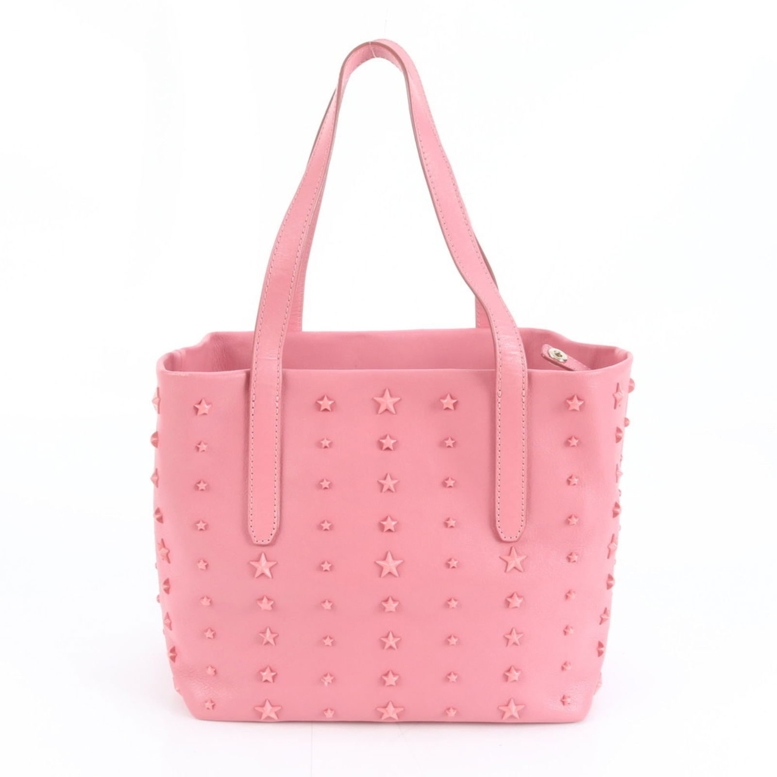 Leather Jimmy Choo Tote Bag: Leather Jimmy Choo Tote Bag This listing features Leather Jimmy Choo Tote Bag. Item specifics are provided below. Item Specifics: Brand: Jimmy Choo Type: Tote Bag Material: Leather Color: Pink Gender:
