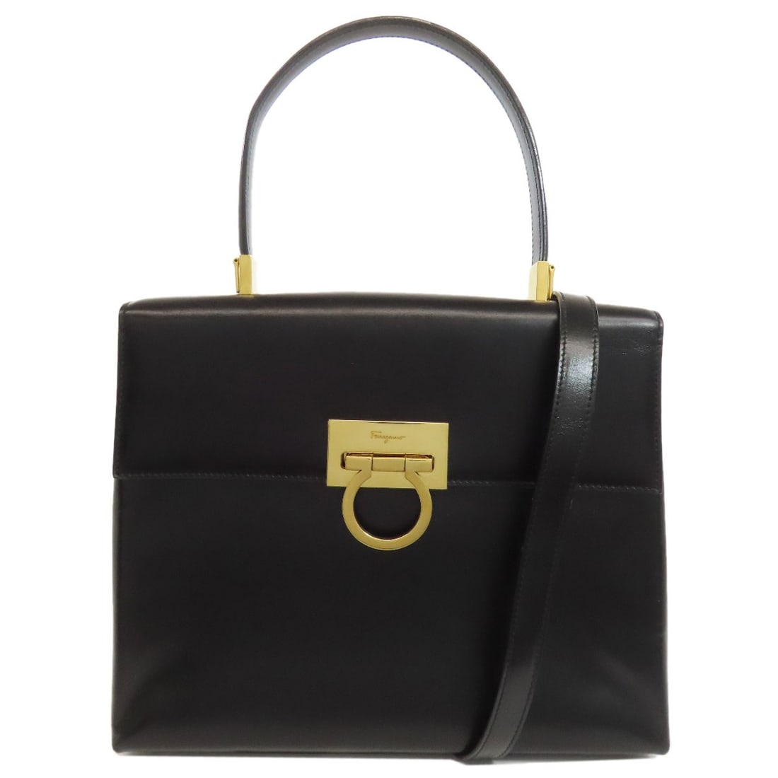 Leather Salvatore Ferragamo GanciniHardware 2WAY Handbag: Leather Salvatore Ferragamo GanciniHardware 2WAY Handbag This listing features Leather Salvatore Ferragamo GanciniHardware 2WAY Handbag. Item specifics are provided below. Item Specifics: Brand: Salva