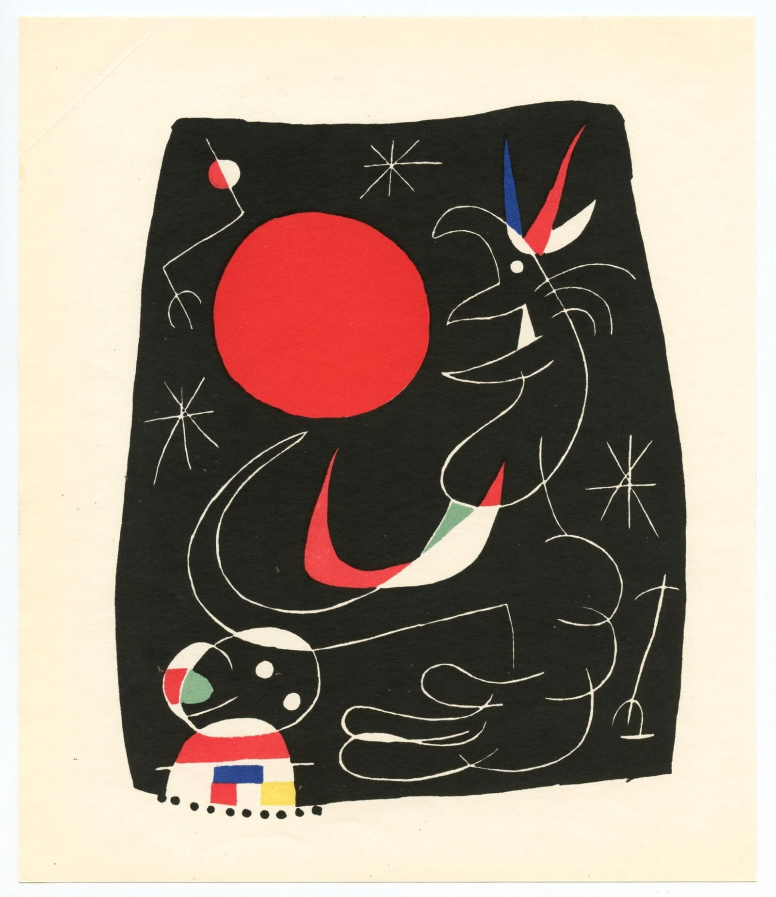 Lithograph - Joan Mir - Composition (Cramer 39) - 8