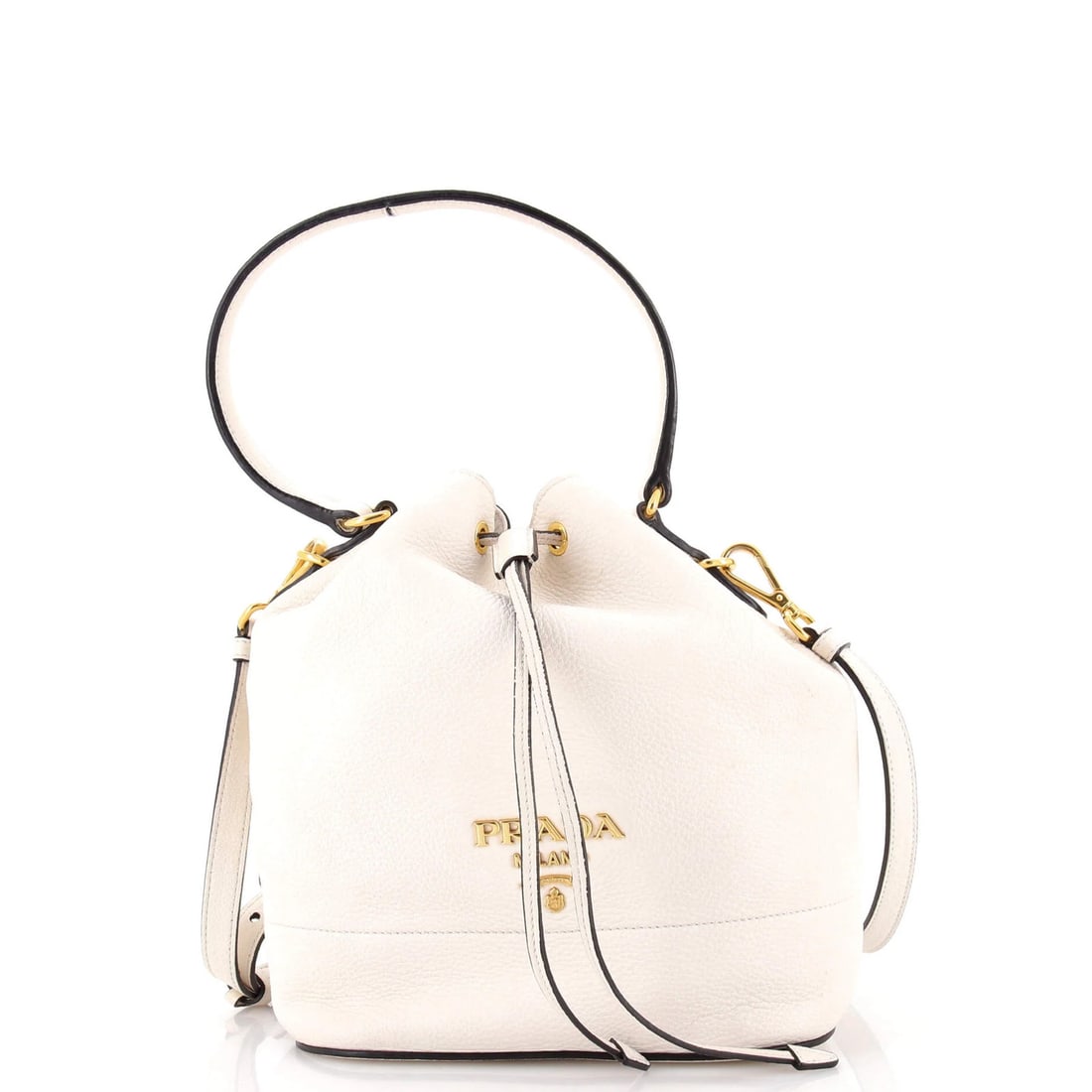 Small Prada Dual Strap Top Handle Bucket Bag Vitello Daino: Small Prada Dual Strap Top Handle Bucket Bag Vitello Daino This listing features Small Prada Dual Strap Top Handle Bucket Bag Vitello Daino. Item specifics are provided below. Item Specifics: Brand: P