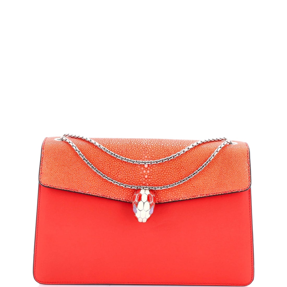 Medium Bvlgari Serpenti Forever Shoulder Bag Leather and Stingray: Medium Bvlgari Serpenti Forever Shoulder Bag Leather and Stingray This listing features Medium Bvlgari Serpenti Forever Shoulder Bag Leather and Stingray. Item specifics are provided below. Item Speci