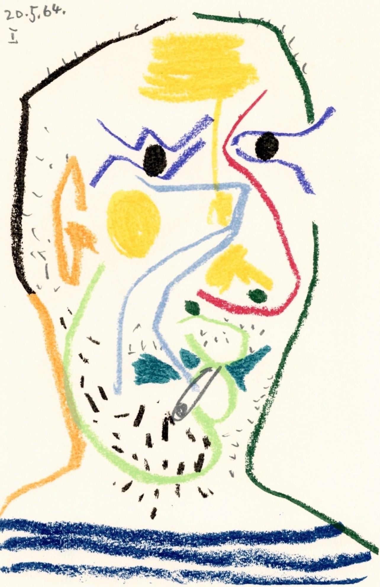 Mixed Media Lithograph - Pablo Picasso - 20.5.64 I (Cramer 148) - Le Got du Bonheur: Mixed Media Lithograph - Pablo Picasso - 20.5.64 I (Cramer 148) - Le Got du Bonheur This listing features Mixed Media Lithograph - Pablo Picasso - 20.5.64 I (Cramer 148) - Le Got du Bonheur. Item spec