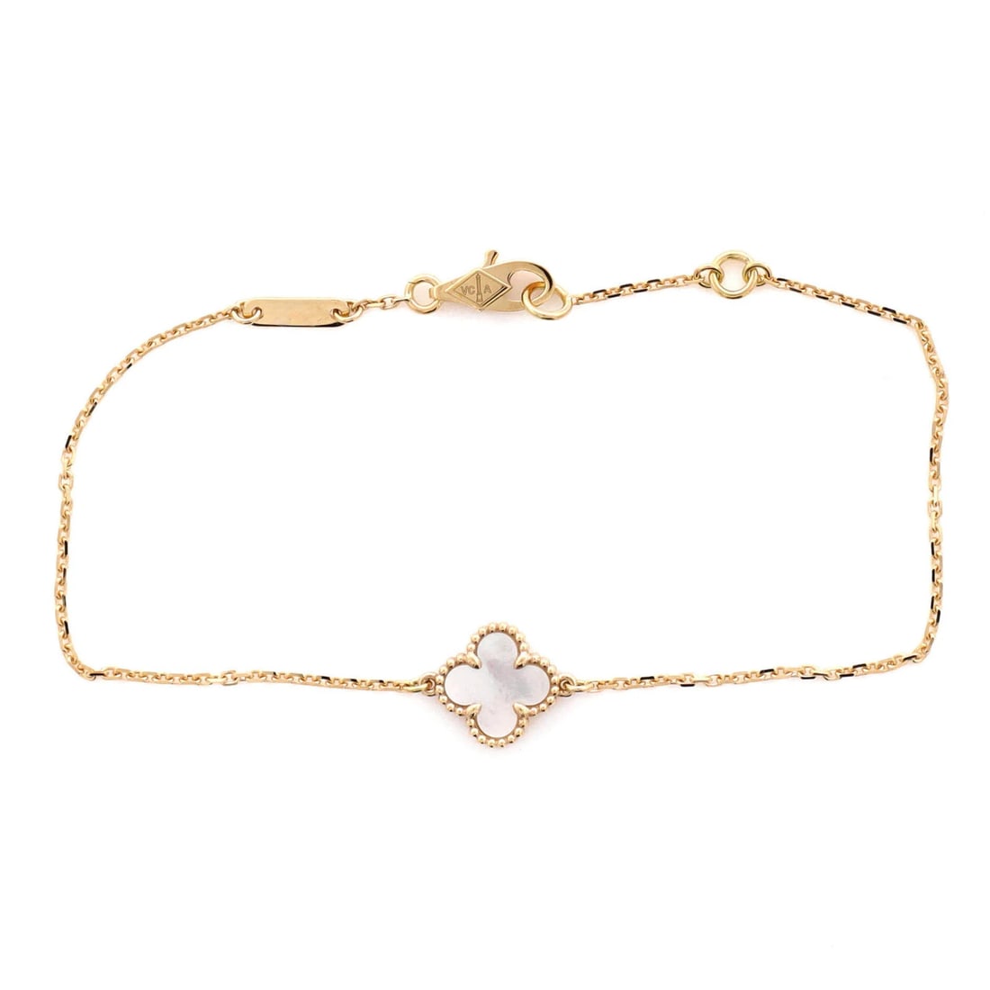 Pearl Van Cleef & Arpels Sweet Alhambra Bracelet 18K Yellow Gold and Mother of: Pearl Van Cleef & Arpels Sweet Alhambra Bracelet 18K Yellow Gold and Mother of This listing features Pearl Van Cleef & Arpels Sweet Alhambra Bracelet 18K Yellow Gold and Mother of. Item specifics are