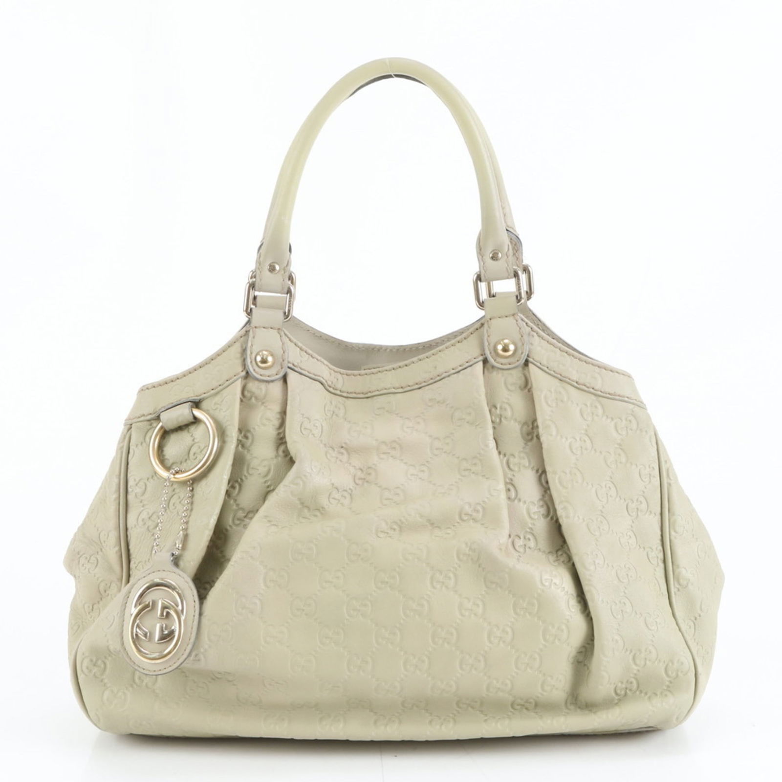 Leather Gucci Tote Bag: Leather Gucci Tote Bag This listing features Leather Gucci Tote Bag. Item specifics are provided below. Item Specifics: Brand: Gucci Type: Tote Bag Material: Leather Color: Beige Gender: Women Size (H