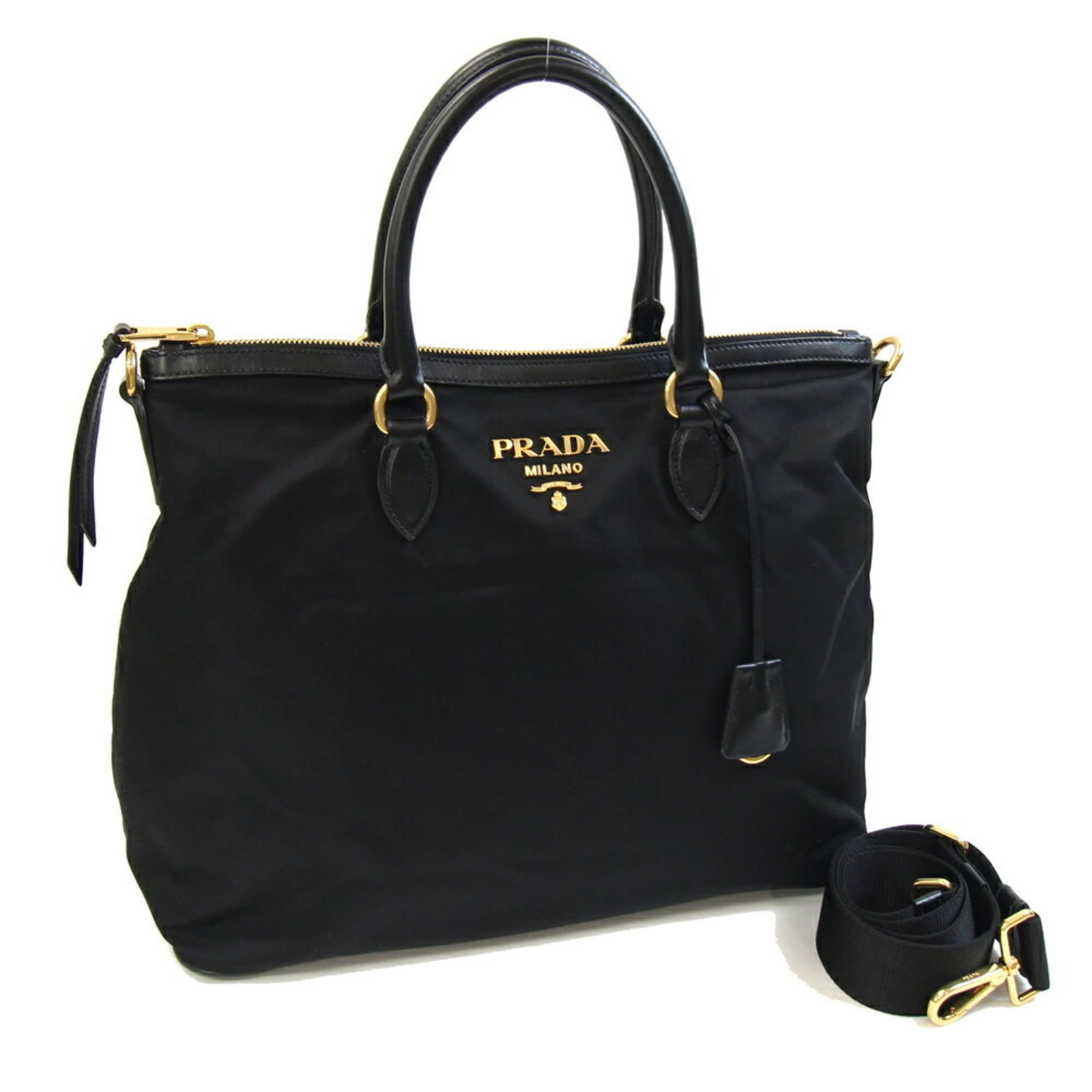 Leather - Prada Handbag Nylon: Leather - Prada Handbag Nylon This listing features Leather - Prada Handbag Nylon. Item specifics are provided below. Item Specifics: Brand: Prada Type: Handbag Material: Nylon , Leather Color: Black,