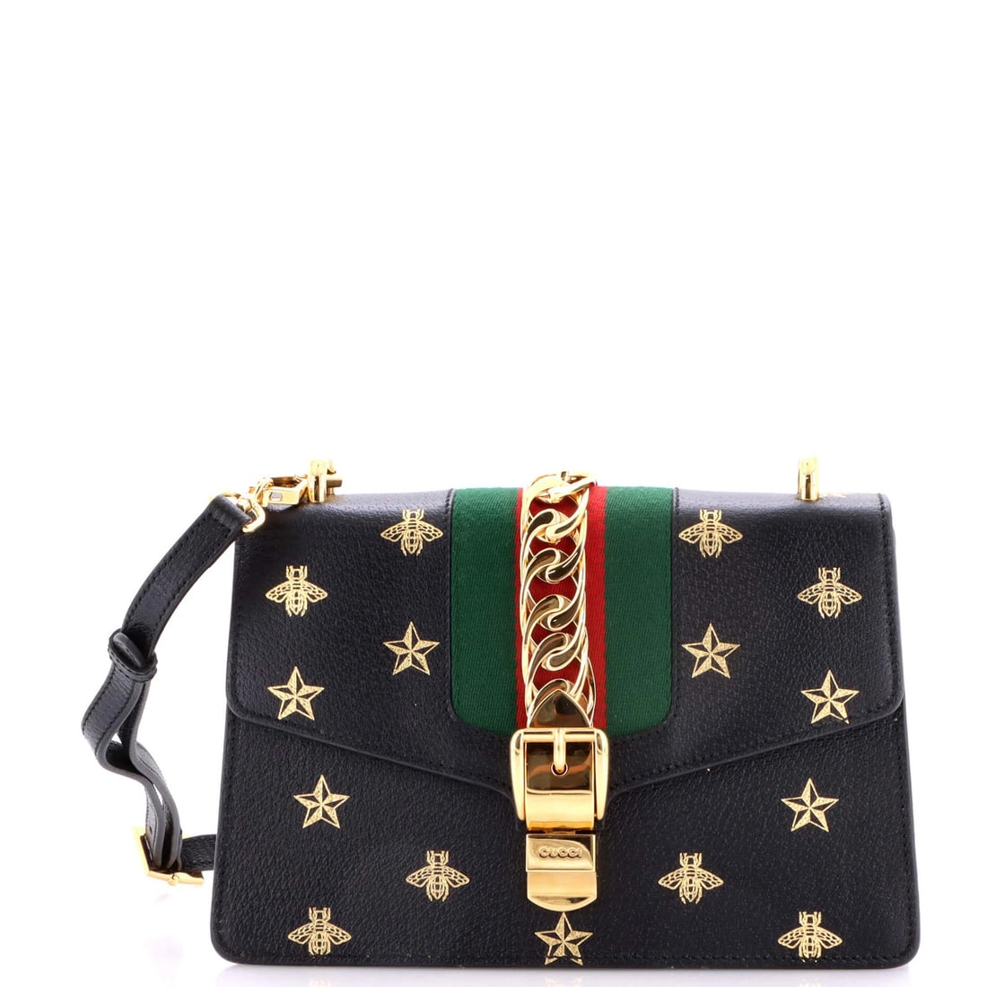 Small Gucci Sylvie Shoulder Bag Printed Leather: Small Gucci Sylvie Shoulder Bag Printed Leather This listing features Small Gucci Sylvie Shoulder Bag Printed Leather. Item specifics are provided below. Item Specifics: Brand: Gucci Exterior Material