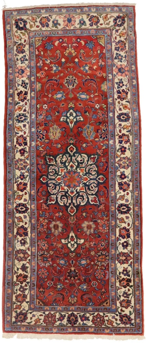 ft Handmade Wool Oriental Runner Rug Traditional Classic Floral Design 4'5X10'8 (1 of 14)
