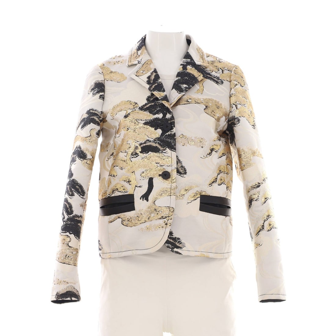 Blend Louis Vuitton Women's Tree Motif Single Breasted Blazer Polyester and Silk (1 of 4)