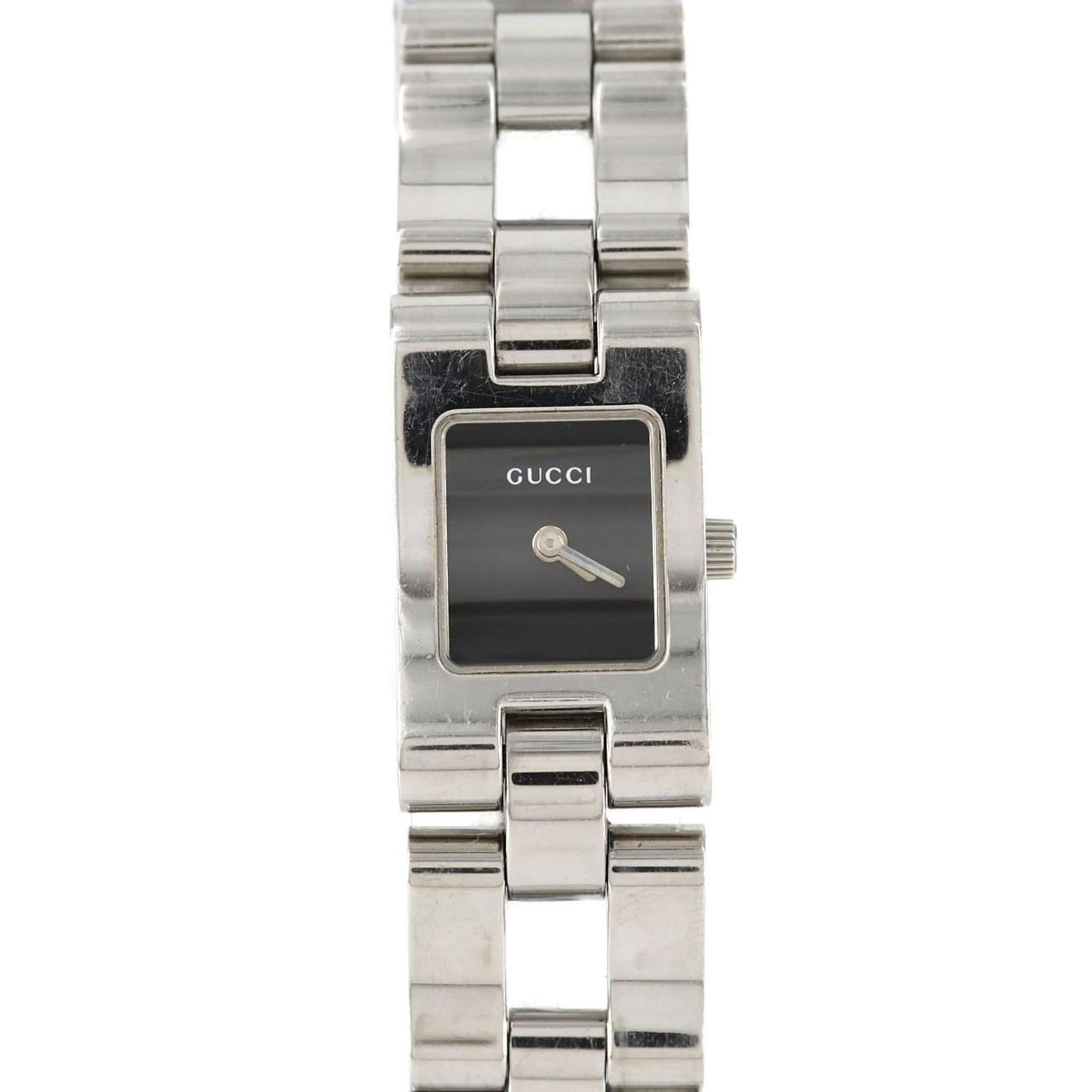 Wristwatch Gucci: Wristwatch Gucci This listing features Wristwatch Gucci. Item specifics are provided below. Item Specifics: Brand: Gucci Type: Wristwatch Gender: Women Material (Case): Stainless Steel Material (Band)