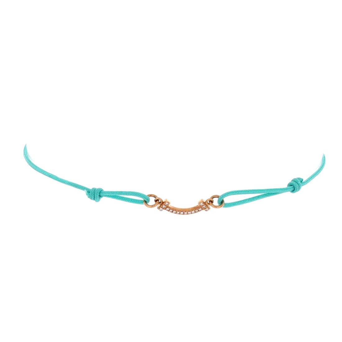 Diamonds Tiffany & Co. T Smile Bracelet Cord and 18K Rose Gold with: Diamonds Tiffany & Co. T Smile Bracelet Cord and 18K Rose Gold with This listing features Diamonds Tiffany & Co. T Smile Bracelet Cord and 18K Rose Gold with. Item specifics are provided below. Item S