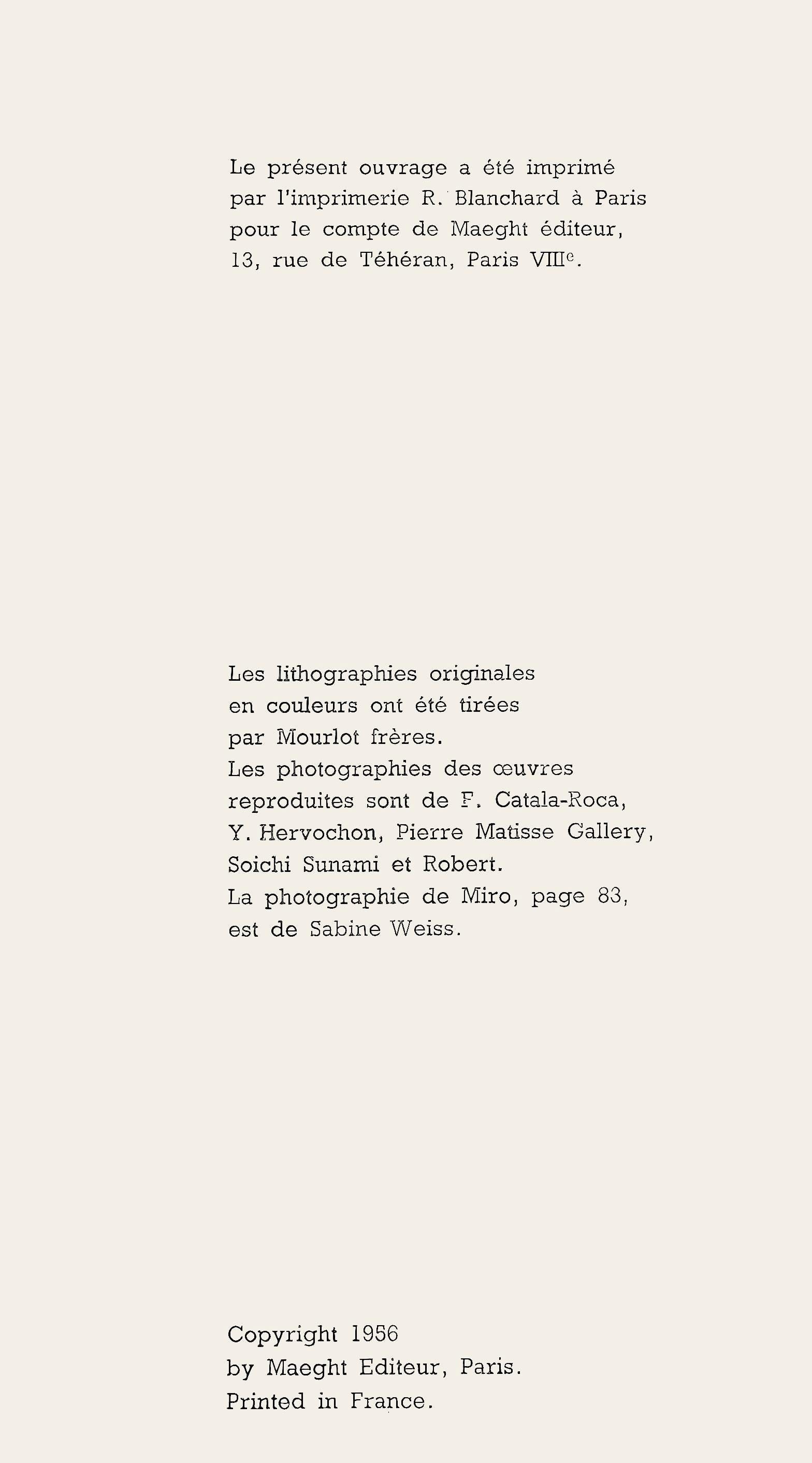 Lithograph - Joan Mir - Composition (Cramer 39) - 8