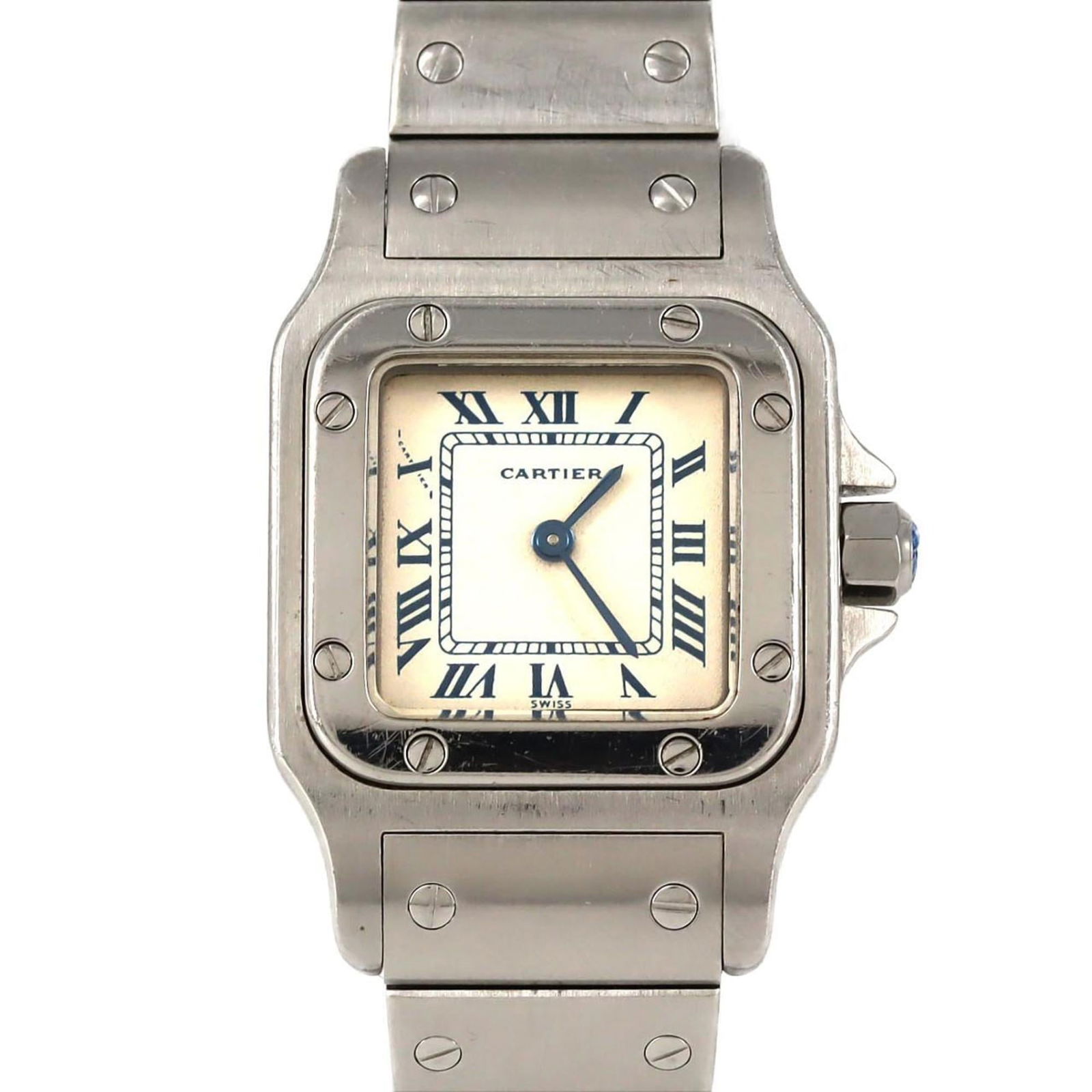 Wristwatch Cartier: Wristwatch Cartier This listing features Wristwatch Cartier. Item specifics are provided below. Item Specifics: Brand: Cartier Type: Wristwatch Gender: Women Material (Case): Stainless Steel Material