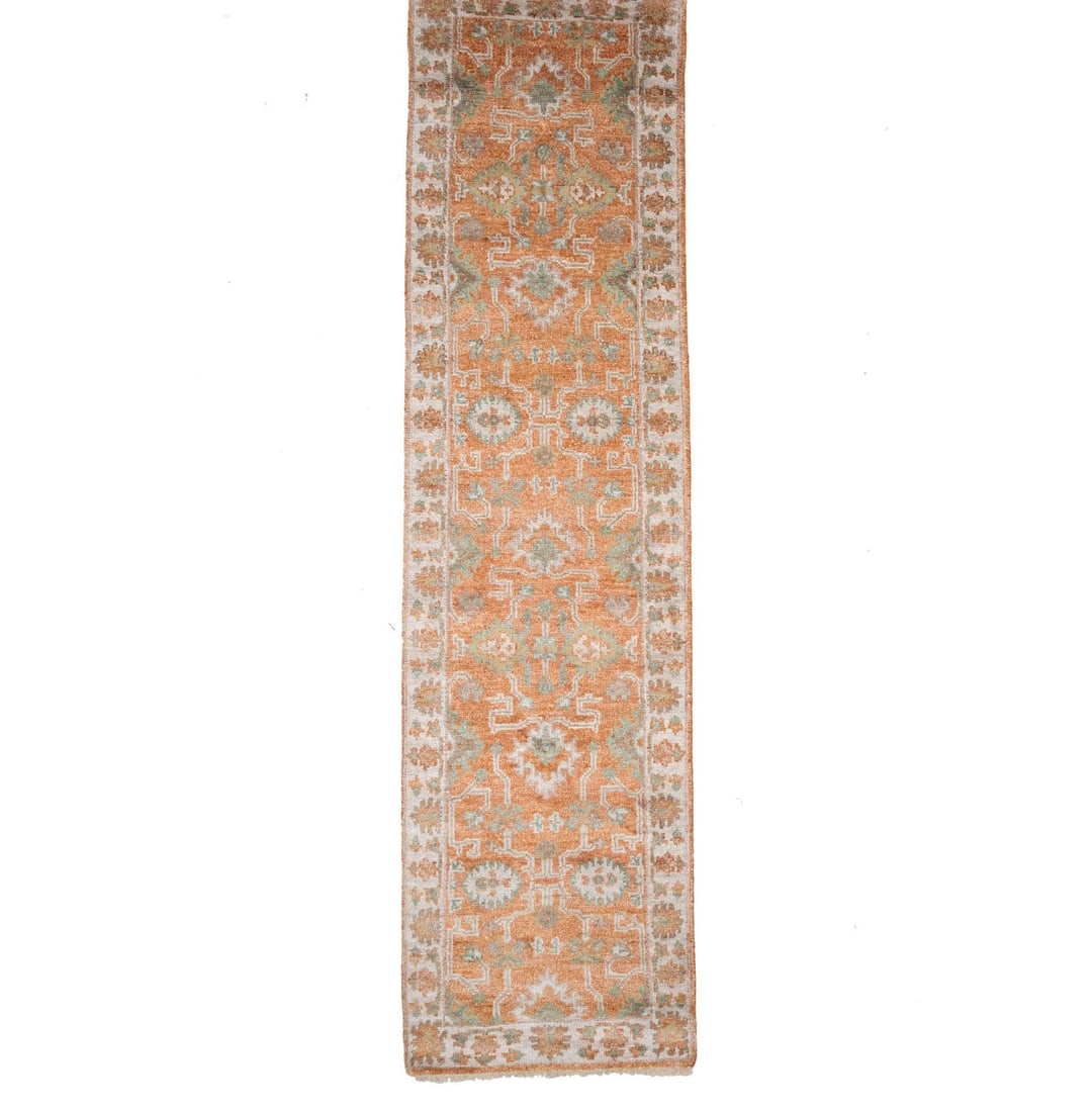 Carpet Handmade Muted Color Oushak Oriental Runner Rug 2'6X9'9 ft Floral Hallway: Carpet Handmade Muted Color Oushak Oriental Runner Rug 2'6X9'9 ft Floral Hallway This listing features Carpet Handmade Muted Color Oushak Oriental Runner Rug 2'6X9'9 ft Floral Hallway. Item specifics