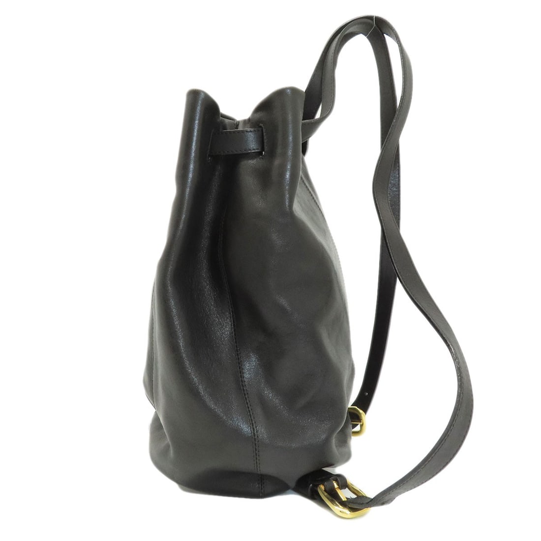 Leather HIROFU logo Backpack Daypack - 3