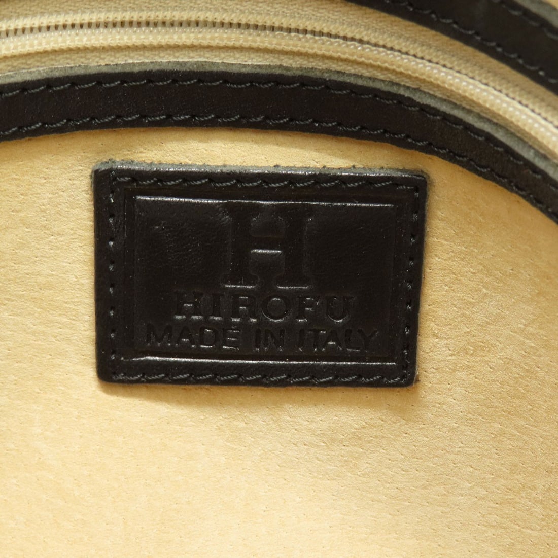 Leather HIROFU logo Backpack Daypack - 6