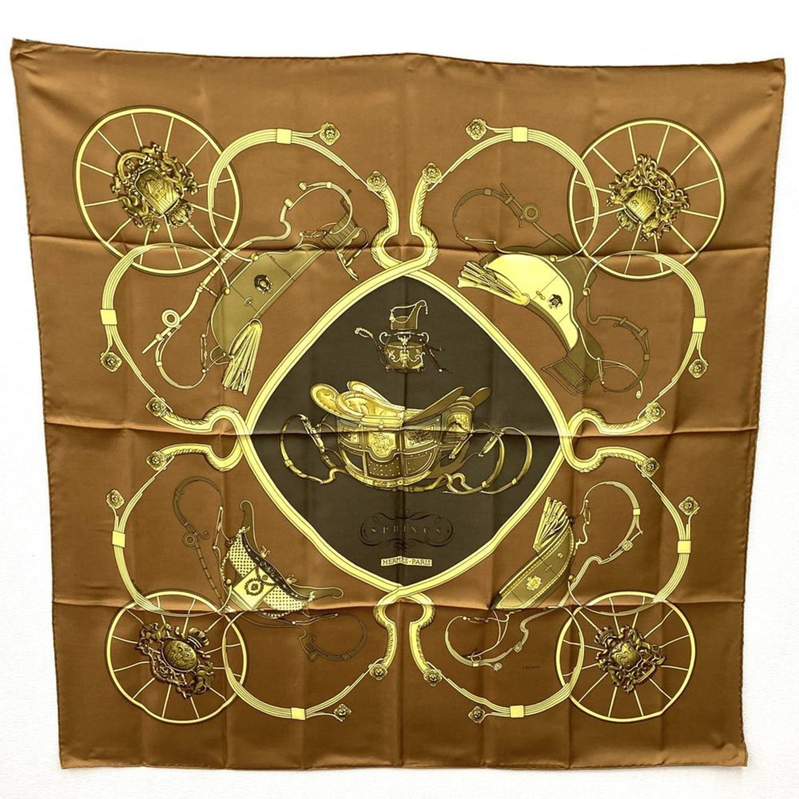 Silk Hermes Scarf: Silk Hermes Scarf This listing features Silk Hermes Scarf. Item specifics are provided below. Item Specifics: Brand: Hermes Type: Scarf Gender: Women Color: Brown Material: Silk Size (Lxw): 88cm x 88c