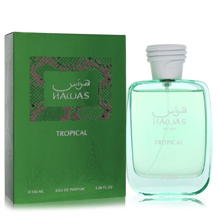 Spray Hawas Tropical Cologne By Rasasi Eau De Parfum: Spray Hawas Tropical Cologne By Rasasi Eau De Parfum This listing features Spray Hawas Tropical Cologne By Rasasi Eau De Parfum. Item specifics are provided below. Item Specifics: Brand: Rasasi Size: