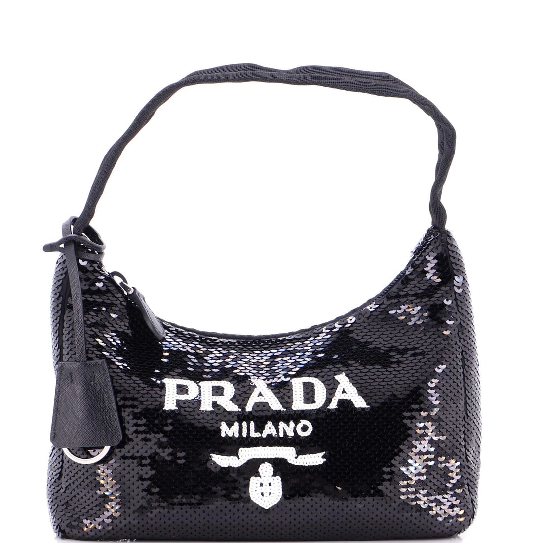Mini Prada Re-Edition 2000 Hobo Sequins: Mini Prada Re-Edition 2000 Hobo Sequins This listing features Mini Prada Re-Edition 2000 Hobo Sequins. Item specifics are provided below. Item Specifics: Brand: Prada Exterior Material: Sequins Style:
