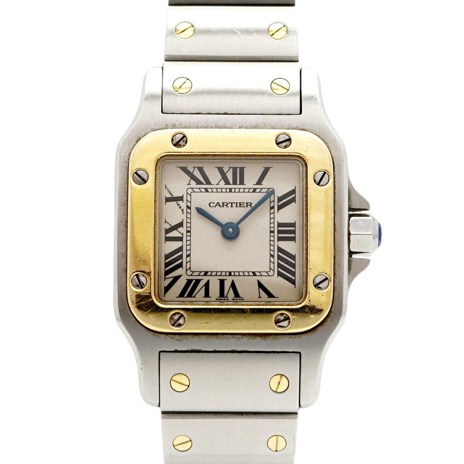 Wristwatch Cartier: Wristwatch Cartier This listing features Wristwatch Cartier. Item specifics are provided below. Item Specifics: Brand: Cartier Type: Wristwatch Gender: Women Material (Band): Stainless Steel, Yellow G