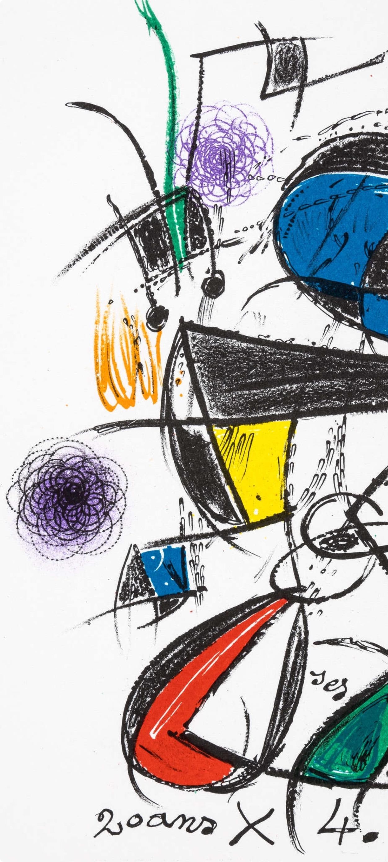 Lithograph - Joan Mir - Composition - 4