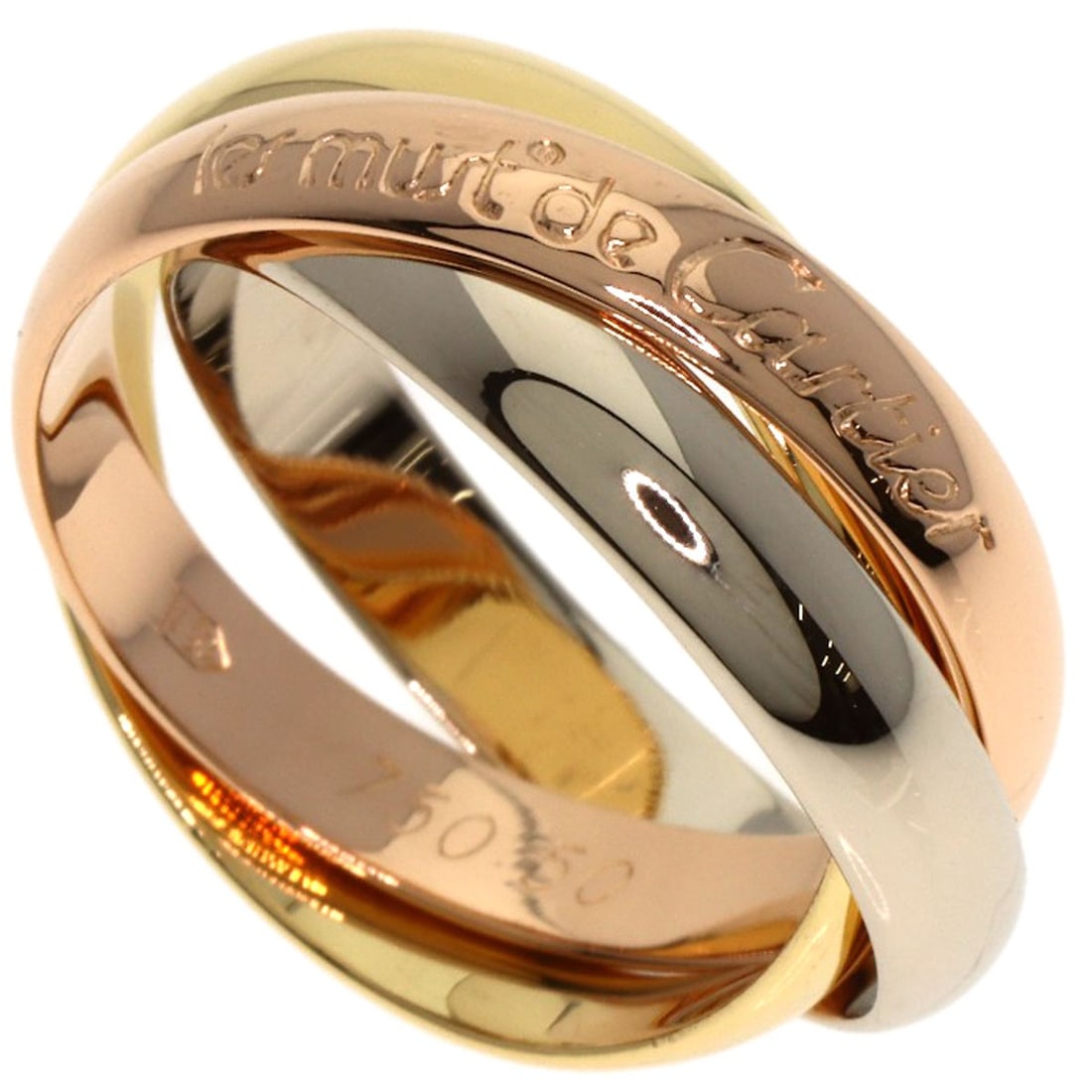 Gold CARTIER Trinity #50 Ring K18 Yellow Gold K18 White: Gold CARTIER Trinity #50 Ring K18 Yellow Gold K18 White This listing features Gold CARTIER Trinity #50 Ring K18 Yellow Gold K18 White. Item specifics are provided below. Item Specifics: Brand: CARTIER