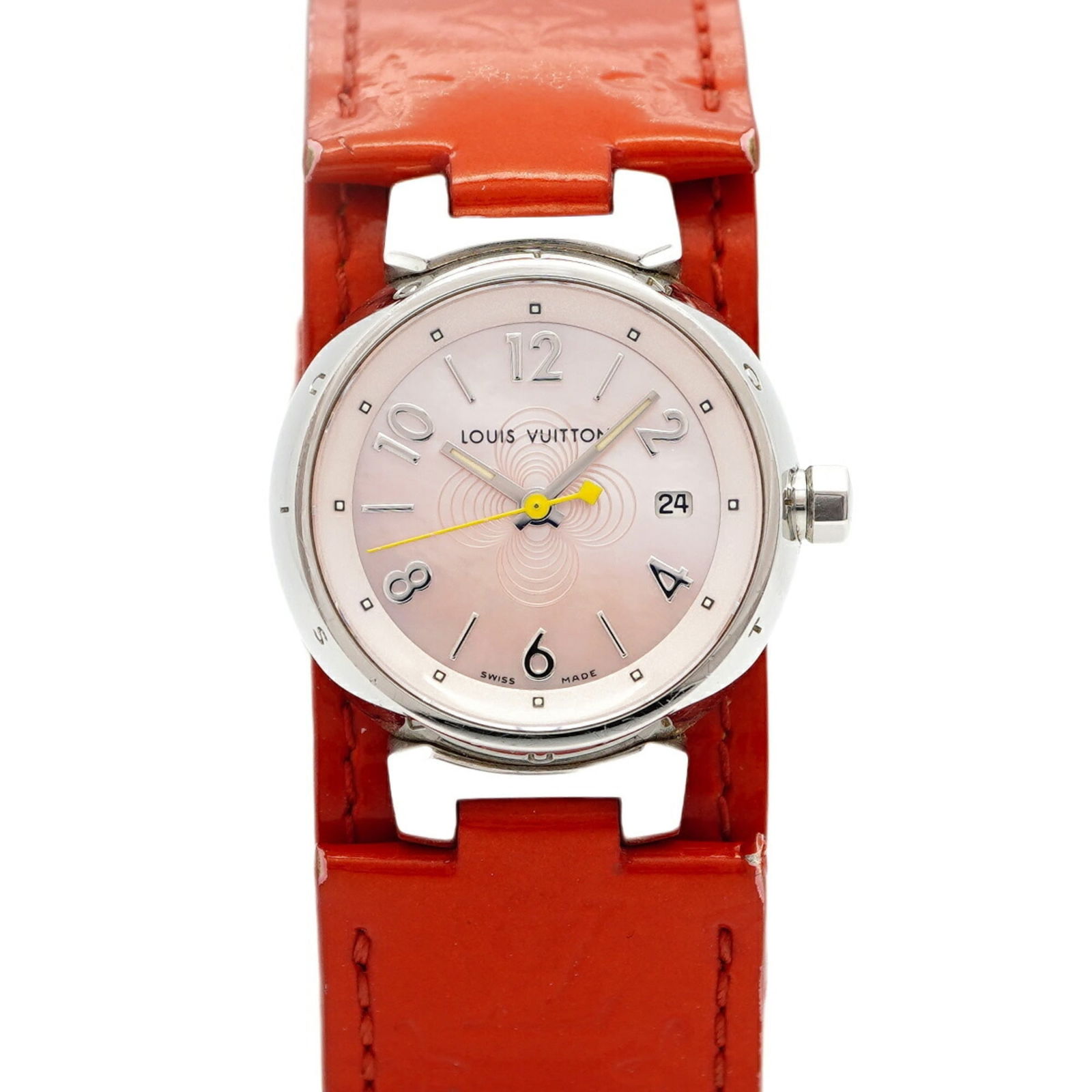 Wristwatch Louis Vuitton: Wristwatch Louis Vuitton This listing features Wristwatch Louis Vuitton. Item specifics are provided below. Item Specifics: Brand: Louis Vuitton Type: Wristwatch Gender: Women Material (Band): Leather