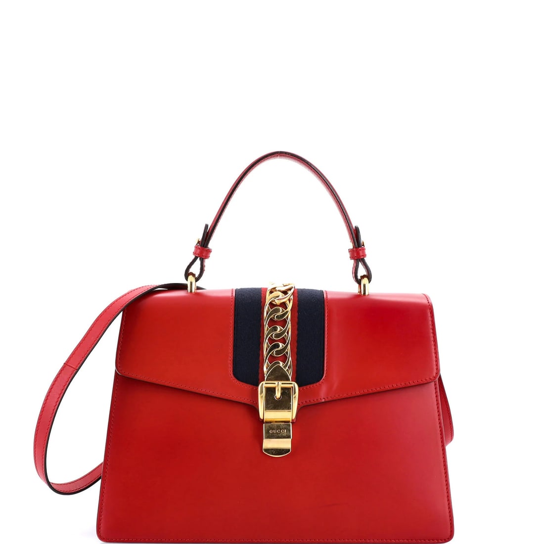 Medium Gucci Sylvie Top Handle Bag Leather: Medium Gucci Sylvie Top Handle Bag Leather This listing features Medium Gucci Sylvie Top Handle Bag Leather. Item specifics are provided below. Item Specifics: Brand: Gucci Exterior Material: Leather