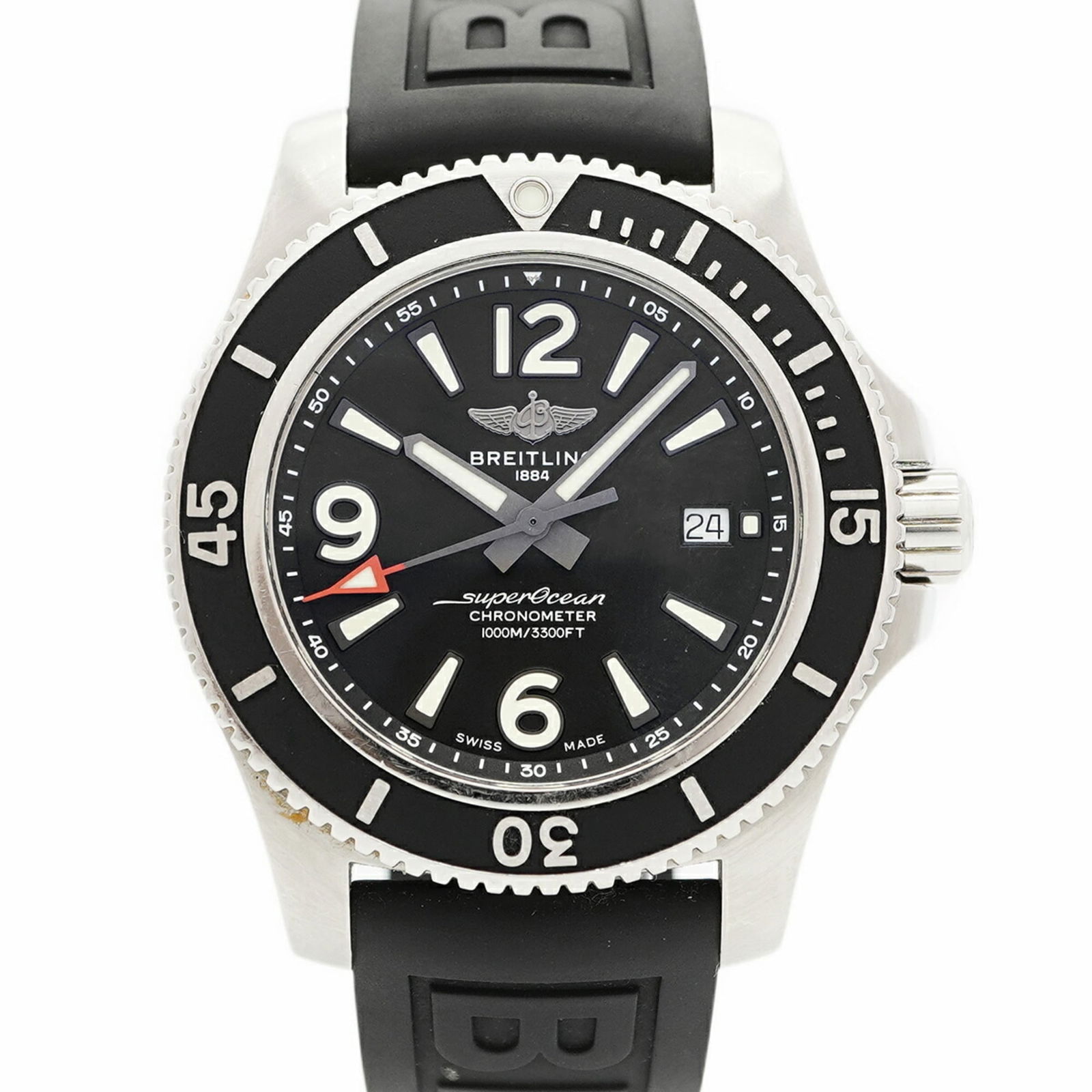 Wristwatch Breitling: Wristwatch Breitling This listing features Wristwatch Breitling. Item specifics are provided below. Item Specifics: Brand: Breitling Type: Wristwatch Gender: Men Material (Band): Rubber Color