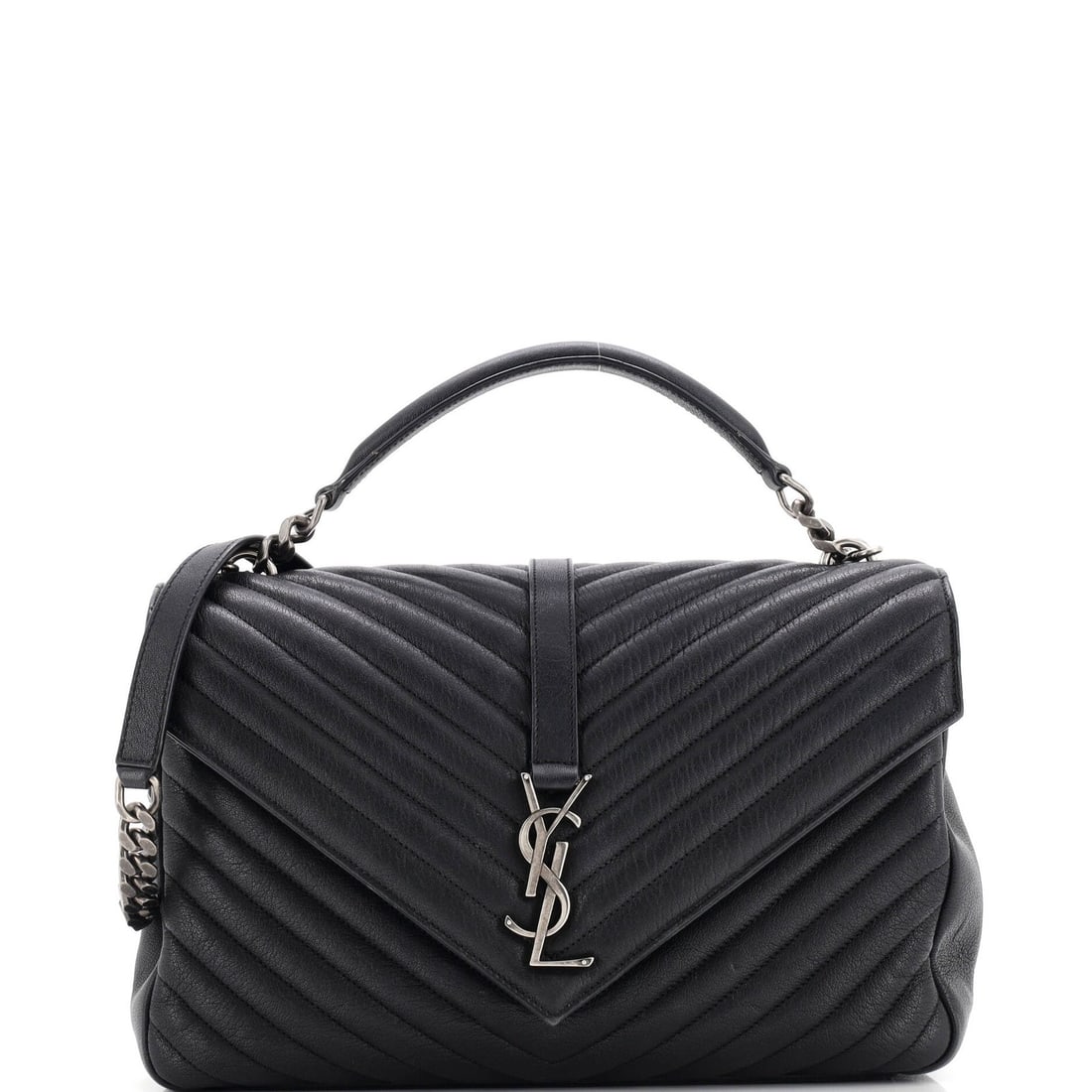 Large Saint Laurent Classic Monogram College Bag Matelasse Chevron Leather: Large Saint Laurent Classic Monogram College Bag Matelasse Chevron Leather This listing features Large Saint Laurent Classic Monogram College Bag Matelasse Chevron Leather. Item specifics are