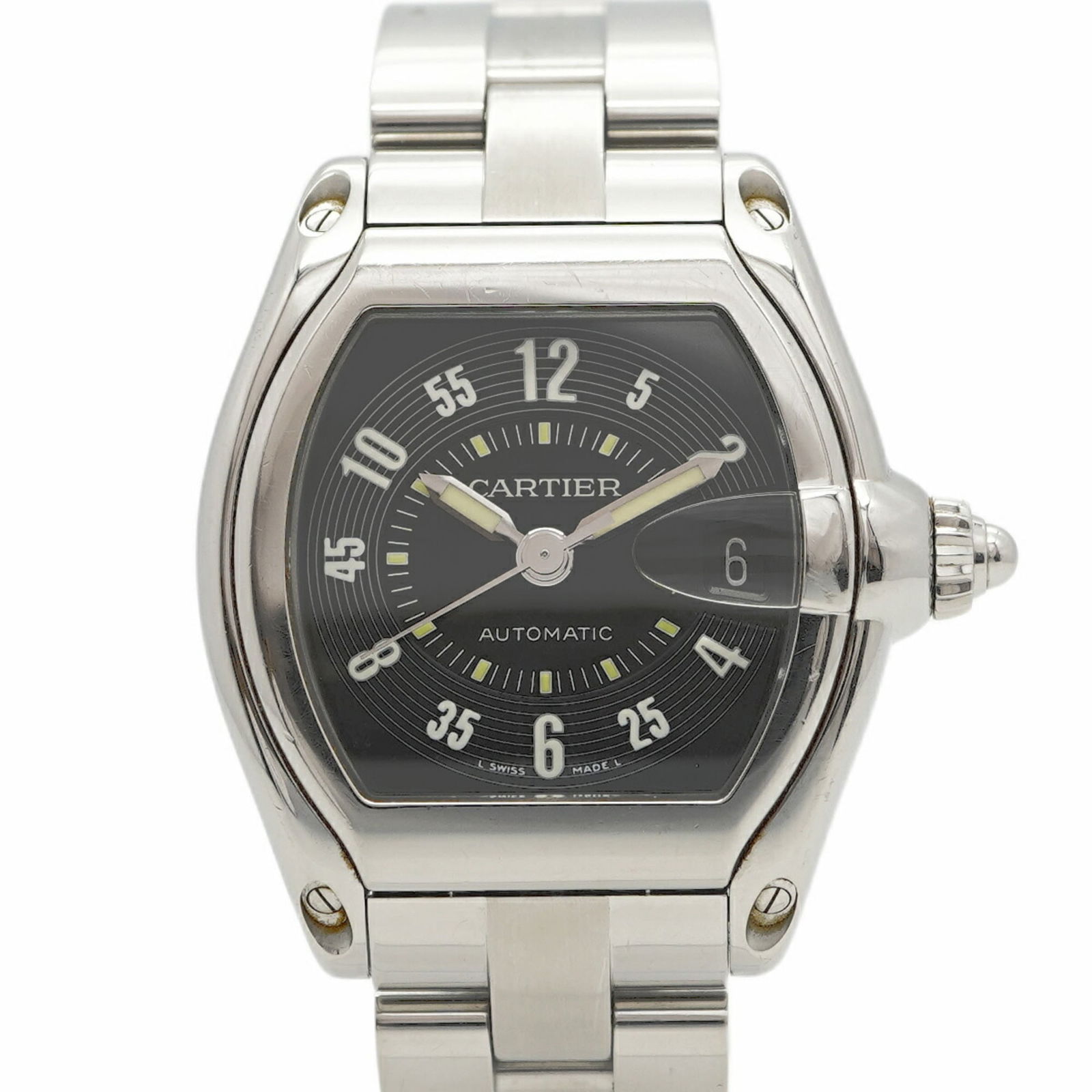 Wristwatch Cartier: Wristwatch Cartier This listing features Wristwatch Cartier. Item specifics are provided below. Item Specifics: Brand: Cartier Type: Wristwatch Gender: Men Material (Band): Stainless Steel Color (Dial