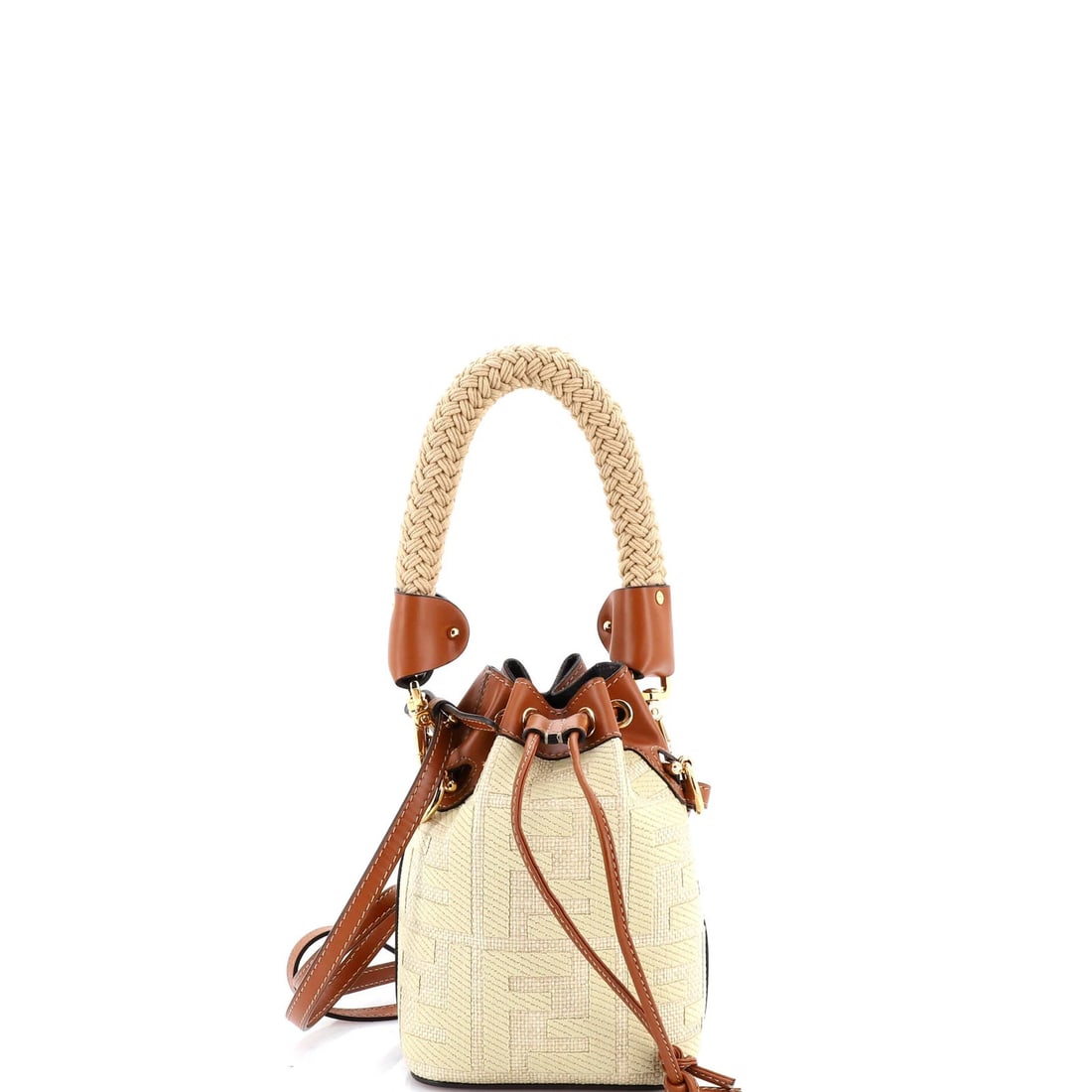 Mini Fendi Woven Handle Mon Tresor Bucket Bag Zucca Embroidered Canvas: Mini Fendi Woven Handle Mon Tresor Bucket Bag Zucca Embroidered Canvas This listing features Mini Fendi Woven Handle Mon Tresor Bucket Bag Zucca Embroidered Canvas. Item specifics are provided below.
