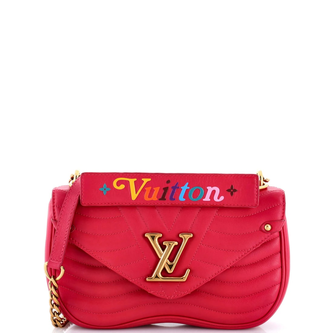 MM Louis Vuitton New Wave Chain Bag Quilted Leather: MM Louis Vuitton New Wave Chain Bag Quilted Leather This listing features MM Louis Vuitton New Wave Chain Bag Quilted Leather. Item specifics are provided below. Item Specifics: Brand: Louis Vuitton E