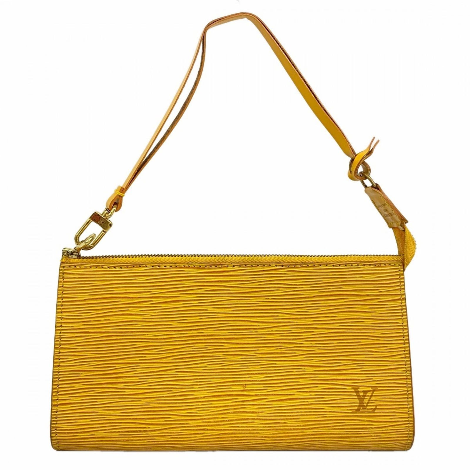 Pouch Louis Vuitton: Pouch Louis Vuitton This listing features Pouch Louis Vuitton. Item specifics are provided below. Item Specifics: Brand: Louis Vuitton Type: Pouch Color: Jaune Gender: Women Size (Hxwxd): 12cm x 21.5c