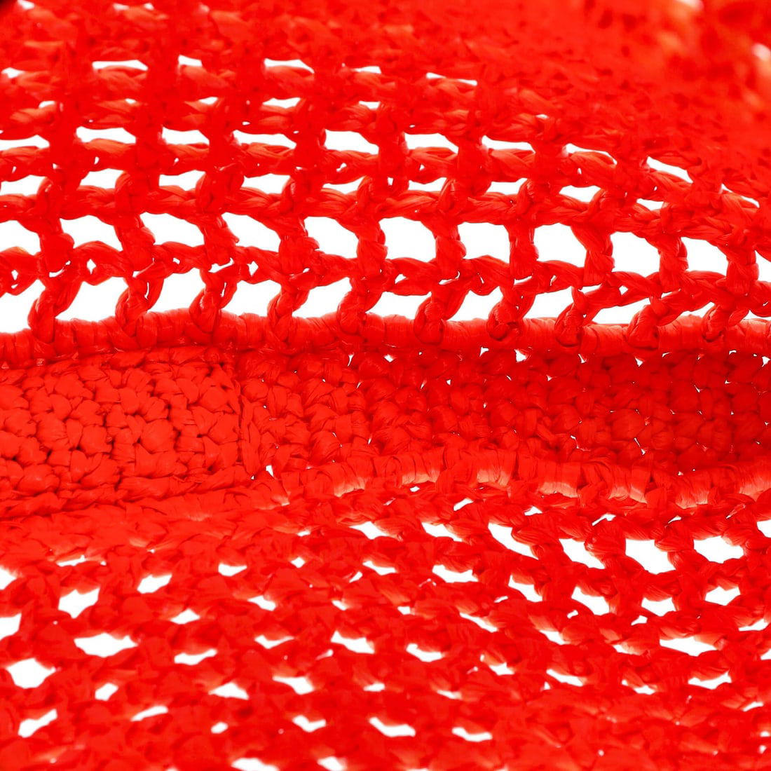 Raffia Prada Triangle Logo Open Tote - 5