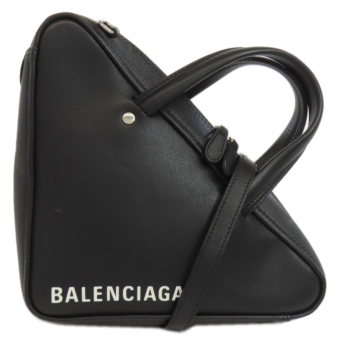 Leather BALENCIAGA 527272 Triangle Duffle 2WAY Handbag: Leather BALENCIAGA 527272 Triangle Duffle 2WAY Handbag This listing features Leather BALENCIAGA 527272 Triangle Duffle 2WAY Handbag. Item specifics are provided below. Item Specifics: Brand: BALENCIAG