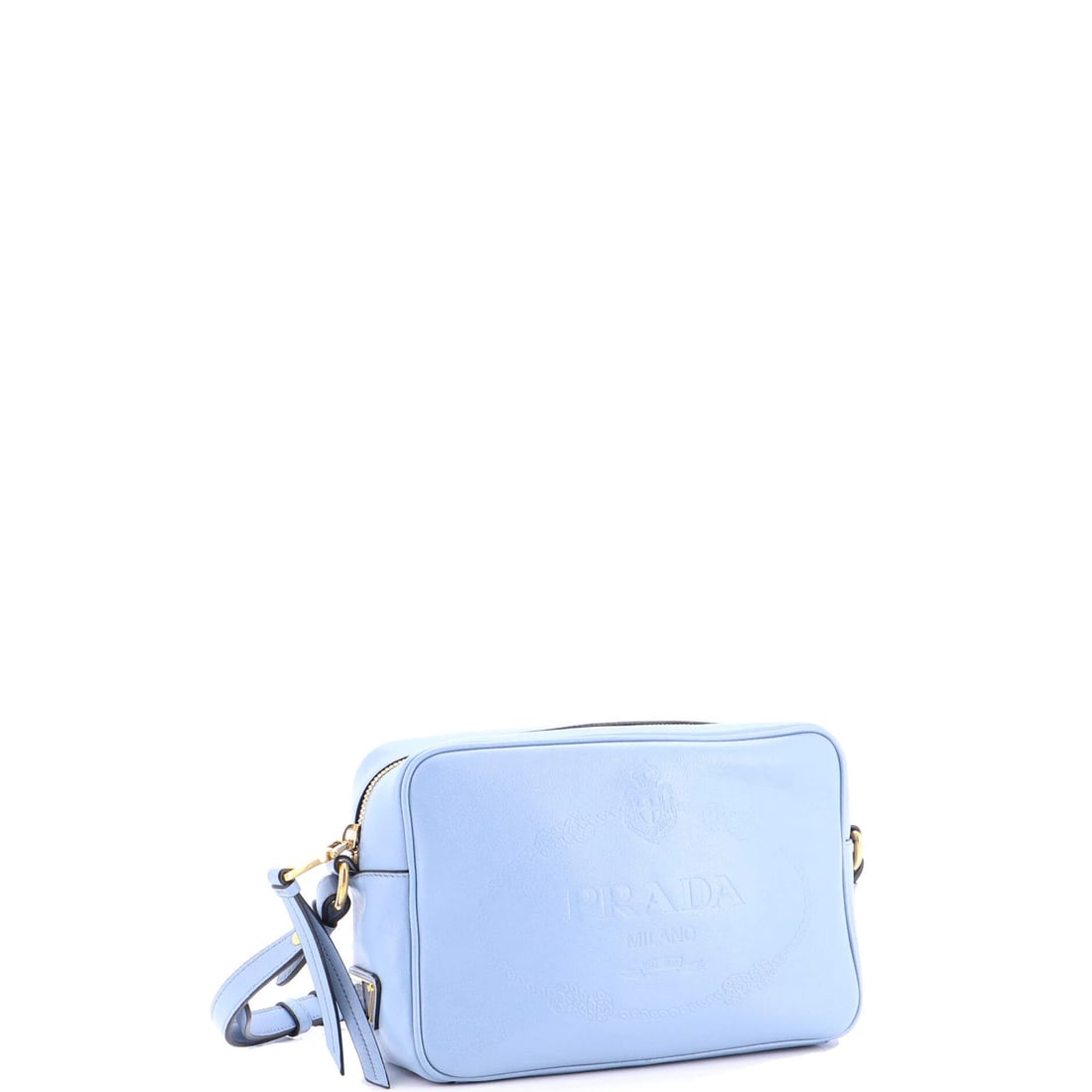 Small Prada Logo Camera Bag Embossed Leather - 2