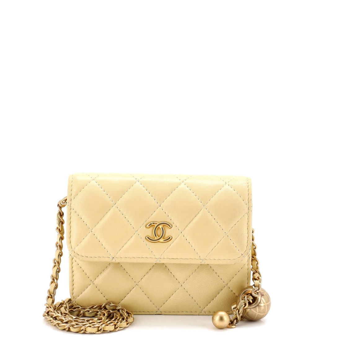 Mini Chanel Pearl Crush Flap Clutch with Chain Quilted Lambskin: Mini Chanel Pearl Crush Flap Clutch with Chain Quilted Lambskin This listing features Mini Chanel Pearl Crush Flap Clutch with Chain Quilted Lambskin. Item specifics are provided below. Item Specifics