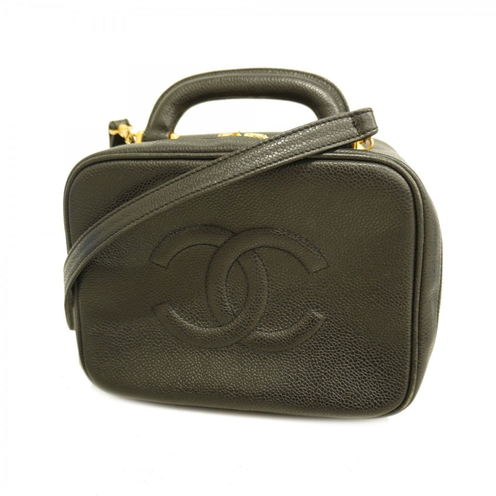 Calfskin Chanel Vanity Bag Grained: Calfskin Chanel Vanity Bag Grained This listing features Calfskin Chanel Vanity Bag Grained. Item specifics are provided below. Item Specifics: Brand: Chanel Type: Vanity Bag Material: Grained Calfski
