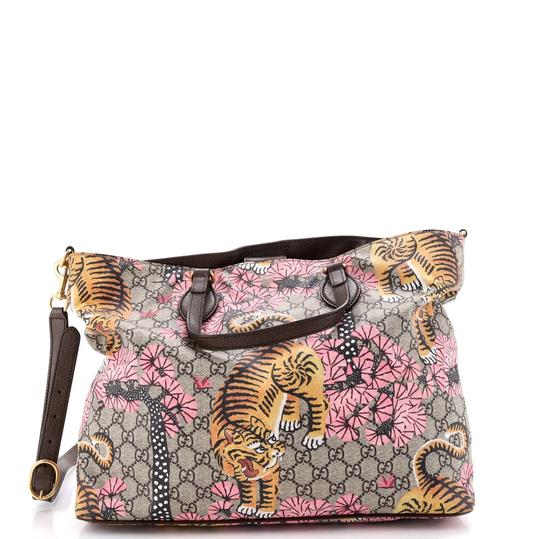 Medium Gucci Convertible Soft Tote Bengal Print GG Coated Canvas: Medium Gucci Convertible Soft Tote Bengal Print GG Coated Canvas This listing features Medium Gucci Convertible Soft Tote Bengal Print GG Coated Canvas. Item specifics are provided below. Item Specifi